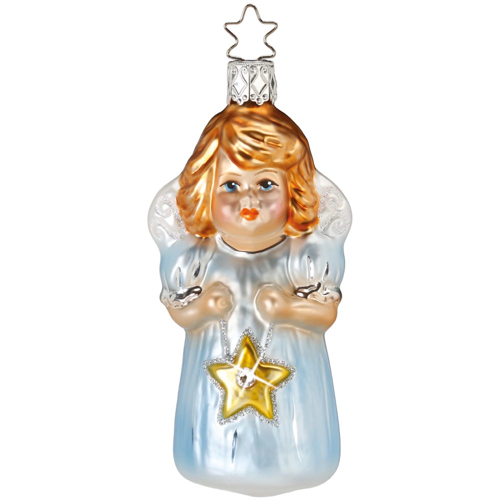 INGE-GLAS® Christbaumschmuck Engel, Sternenkind (1-tlg), mundgeblasen, handbemalt