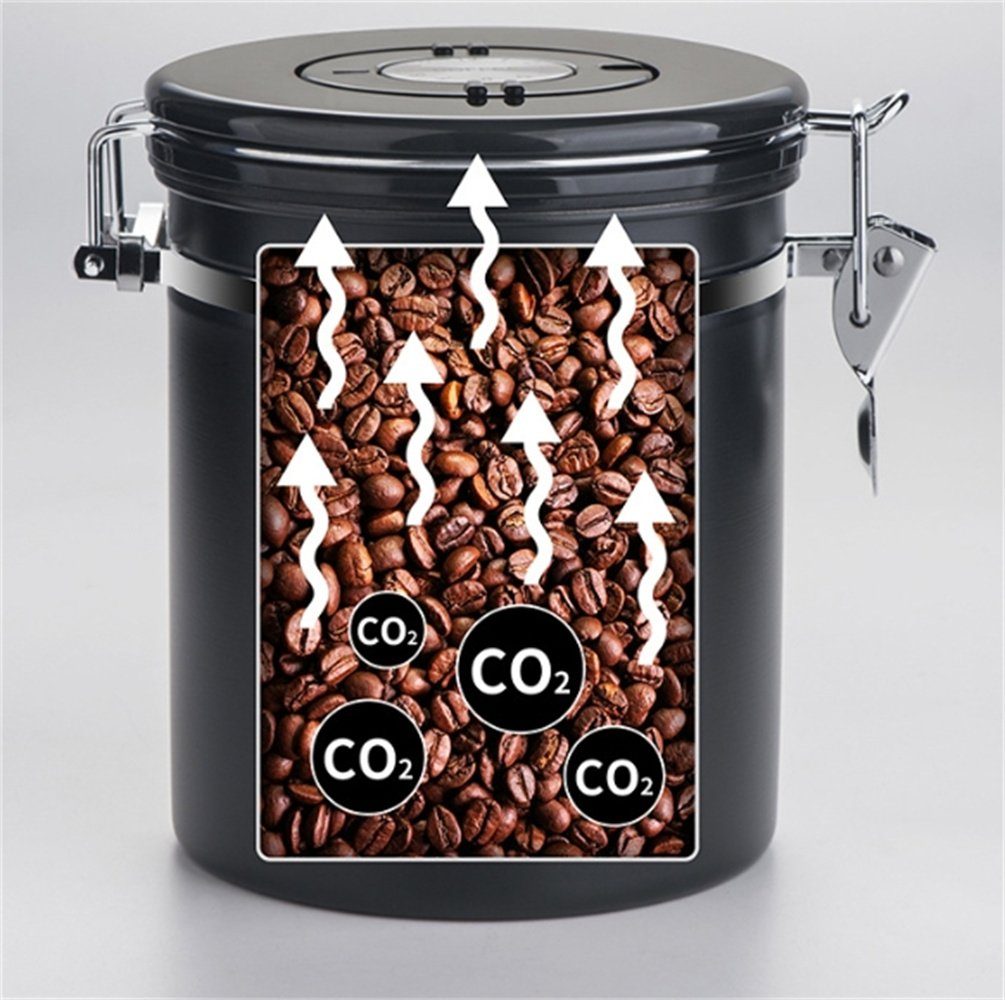 Versiegelte UG Kaffeedose L.Ru Kaffeedose, Kaffeedose Kaffeedose 1kg (1-tlg., versiegelte 1.8L Aufbewahrungsdose), Bohnen, Kaffeebohnen Behälter, Luftdicht