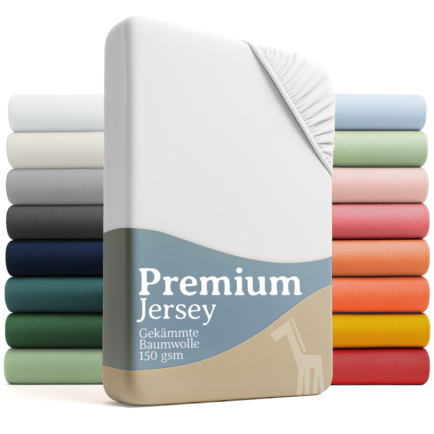 Laleni Spannbettlaken Premium für Beistellbett - Atmungsaktives Spannbetttuch, Gummizug: rundum, (1 Stück), 100% Baumwolle (150 g/m)