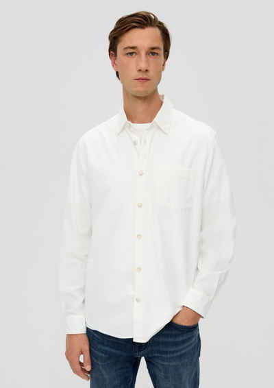 s.Oliver Langarmhemd Regular: Langarmhemd aus Baumwolle Tape
