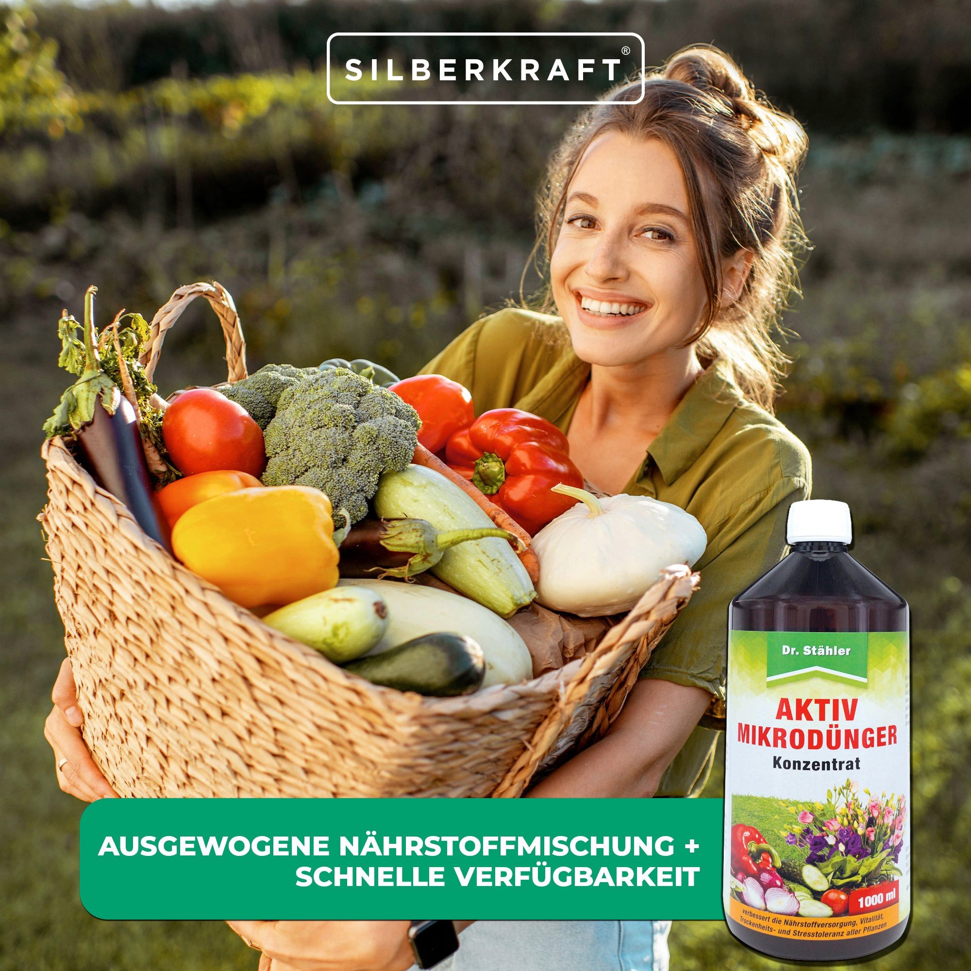 Dr. Stähler Pflanzenstärkungsmittel Aktiv Mikrodünger Konzentrat - Organischer NK-Dünger, flüssig, 1-St., für Garten, Beet & Topfpflanzen, Pflanzenentwicklung & Bodenaktivität