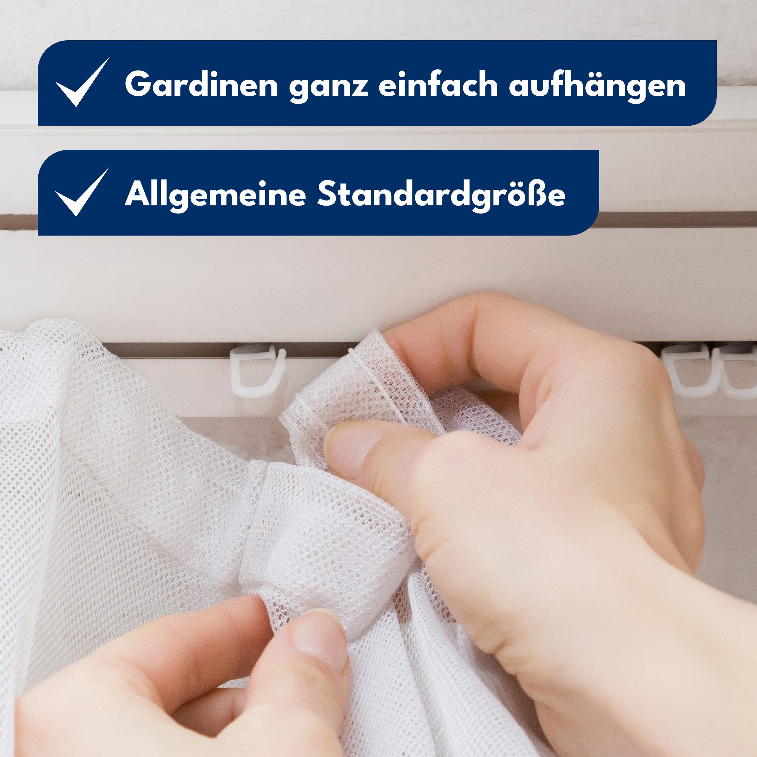 NEUFELD T-Gleiter 120 Stück inkl. 4 Feststeller – Gardinengleiter für T-Schienen, T-Gardinenschienen, Camper, Wohnwagen, Wohnmobile, (Set, 120 T-Gleiter inkl. 4 Feststeller), waschfest · leichtgängig · geräuscharm · robust