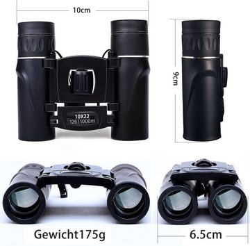 JOEAIS Ferngläser Mini Fernglas Binoculars Erwachsene Kinder mit Nachtsicht Fernglas (10x22 Kleines Fernglass Taschenfernglas für Reisen Vogelbeobachtung)