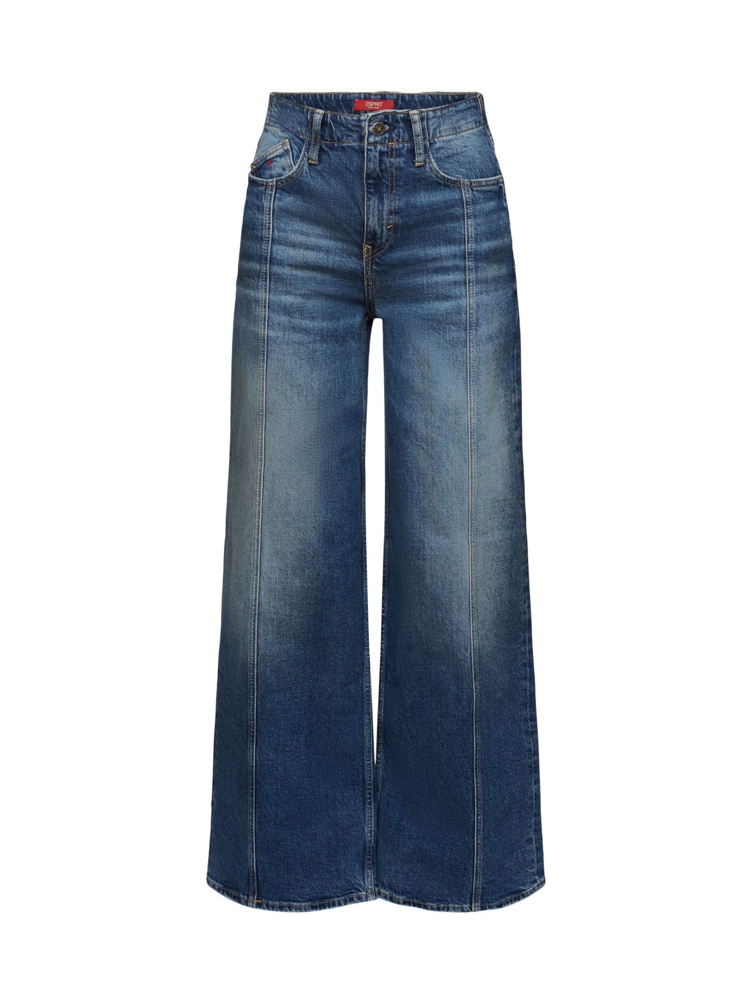 Esprit Relax-fit-Jeans Retro-Jeans mit mittelhohem Bund und weitem Bein
