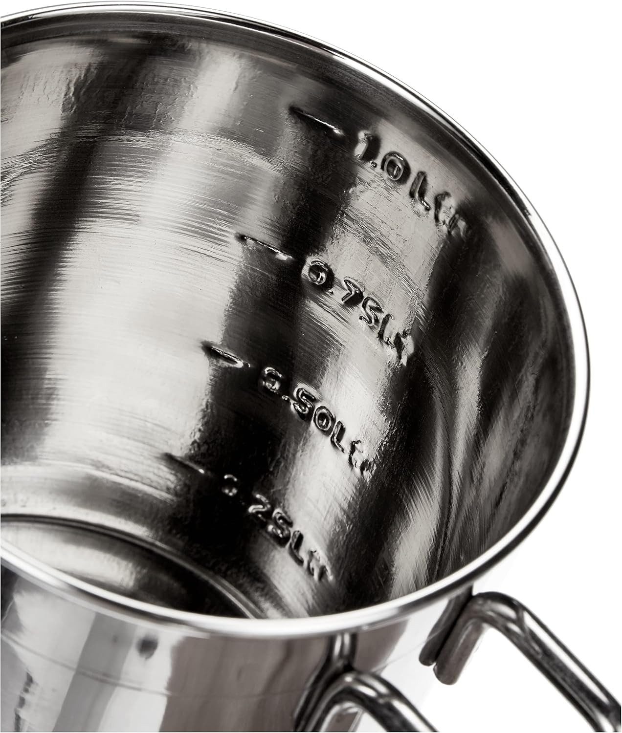Karl Krüger Messbecher Litermaß, Edelstahl, Silber, 1 Liter, (1-St)