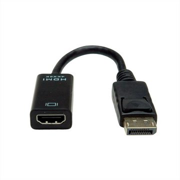 VALUE DisplayPort-HDMI Adapter, v1.2, DP ST - HDMI BU Audio- & Video-Adapter DisplayPort Männlich (Stecker) zu HDMI Typ A Weiblich (Buchse), 15.0 cm