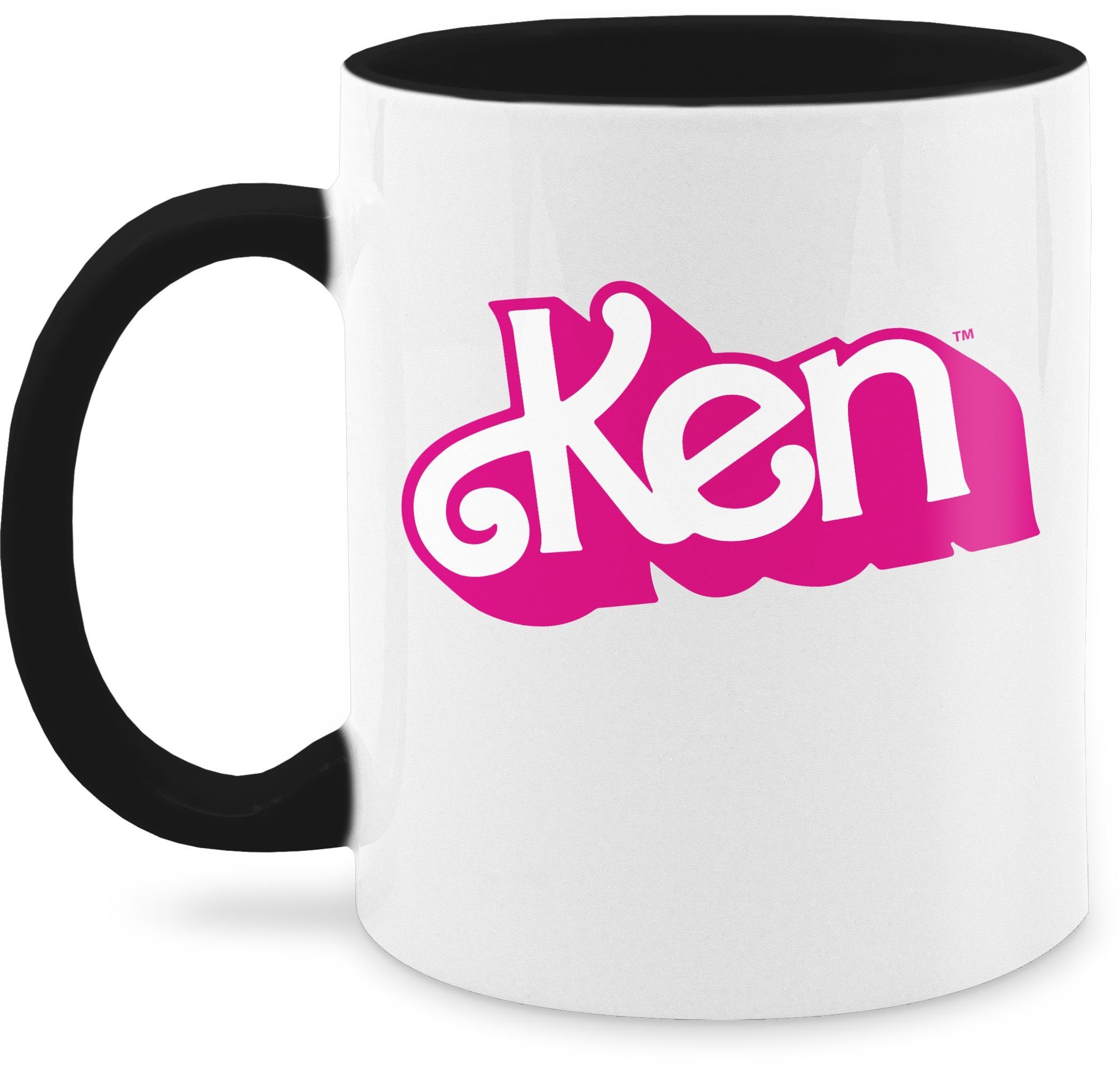 Keramik, Logo, Ken 2 Shirtracer Tasse Barbie Schwarz Tasse