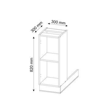 Vicco Unterschrank Regalinselmodul 30cm Fame-Line Weiß