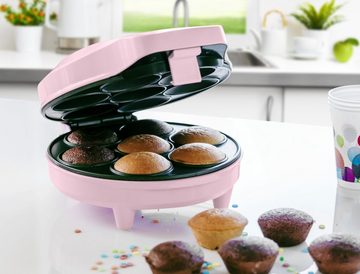 bestron Cupcake-Maker ACC217P Sweet Dreams, 700 W, im Retro Design, Antihaftbeschichtung, Rosa