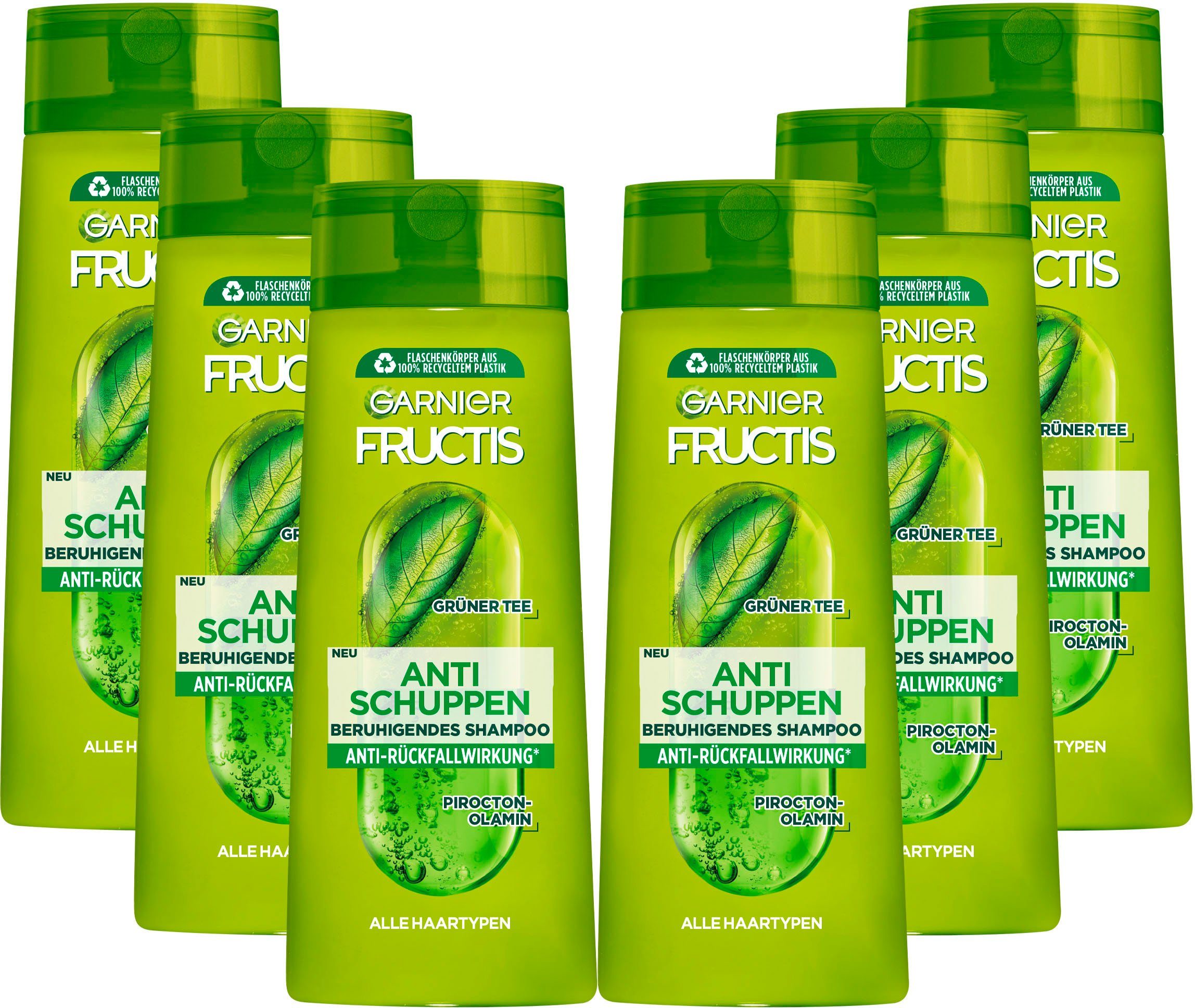 GARNIER Haarshampoo Garnier Set, 6-tlg. Fructis Shampoo, Anti-Schuppen