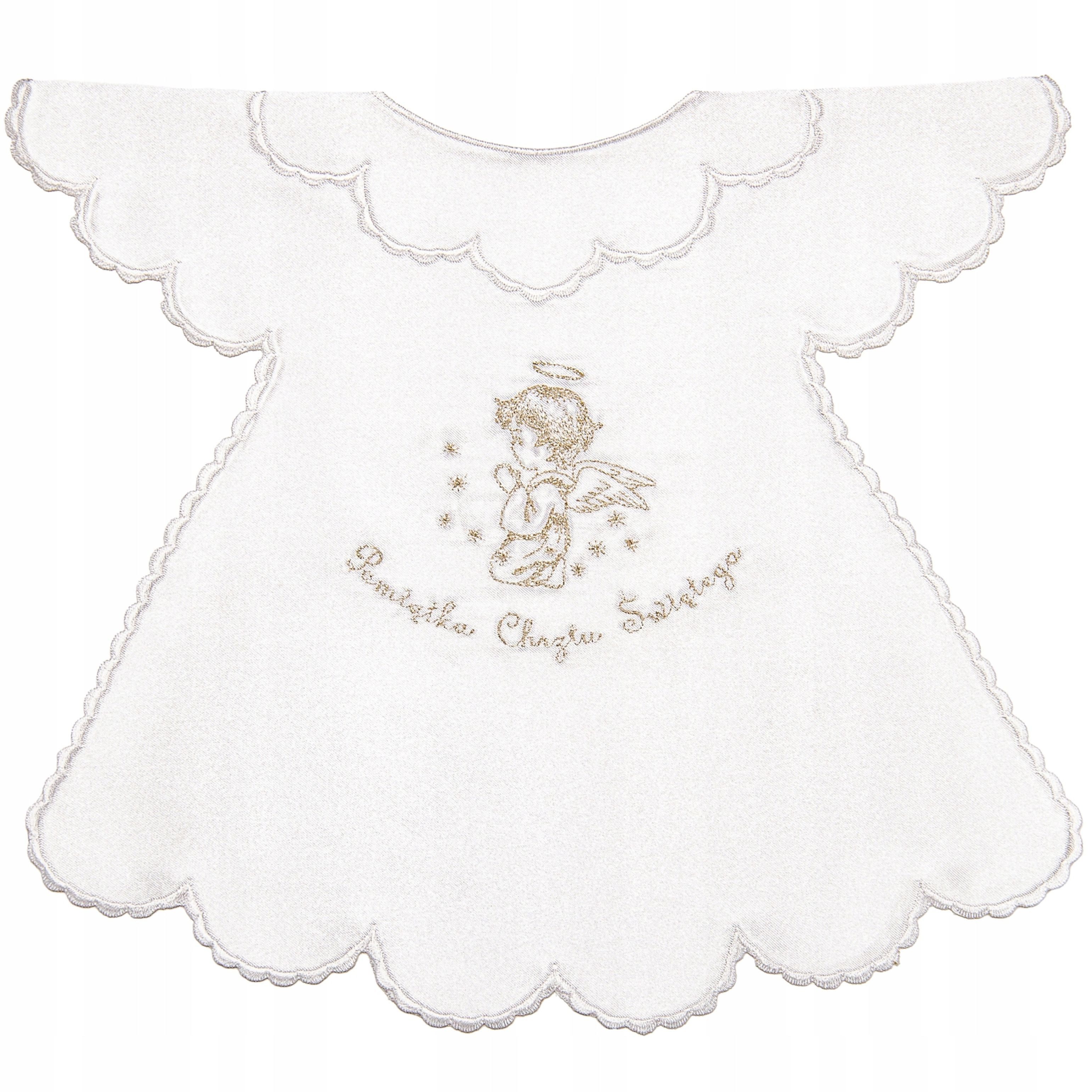 Festivalartikel Taufkleid Tauftuch Herz Engel Stickerei Tauferinnerung Weiß Silber Unisex (1-tlg)