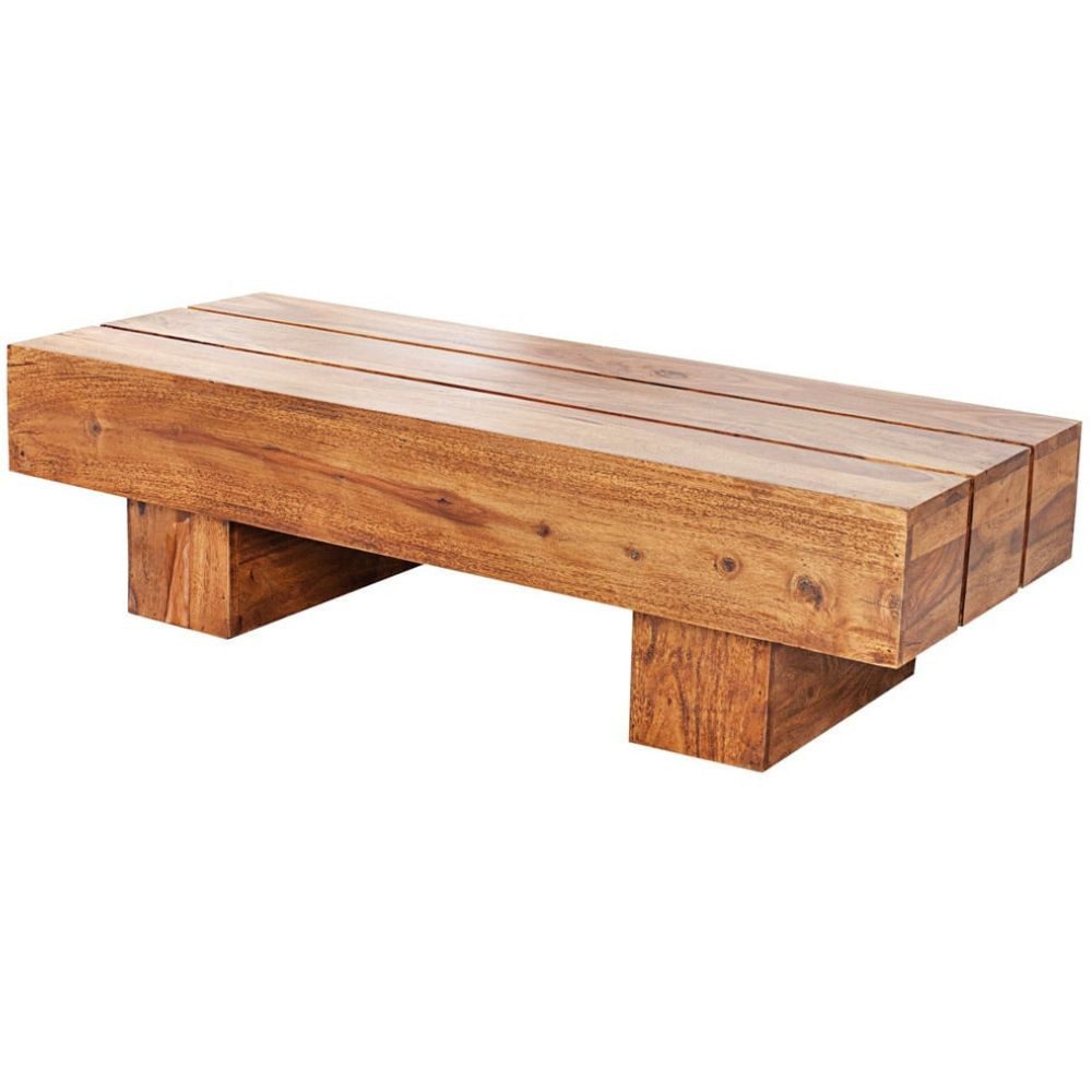 LebensWohnArt Couchtisch Puristischer Couchtisch SAMANTI 100cm Massivholz Palisander
