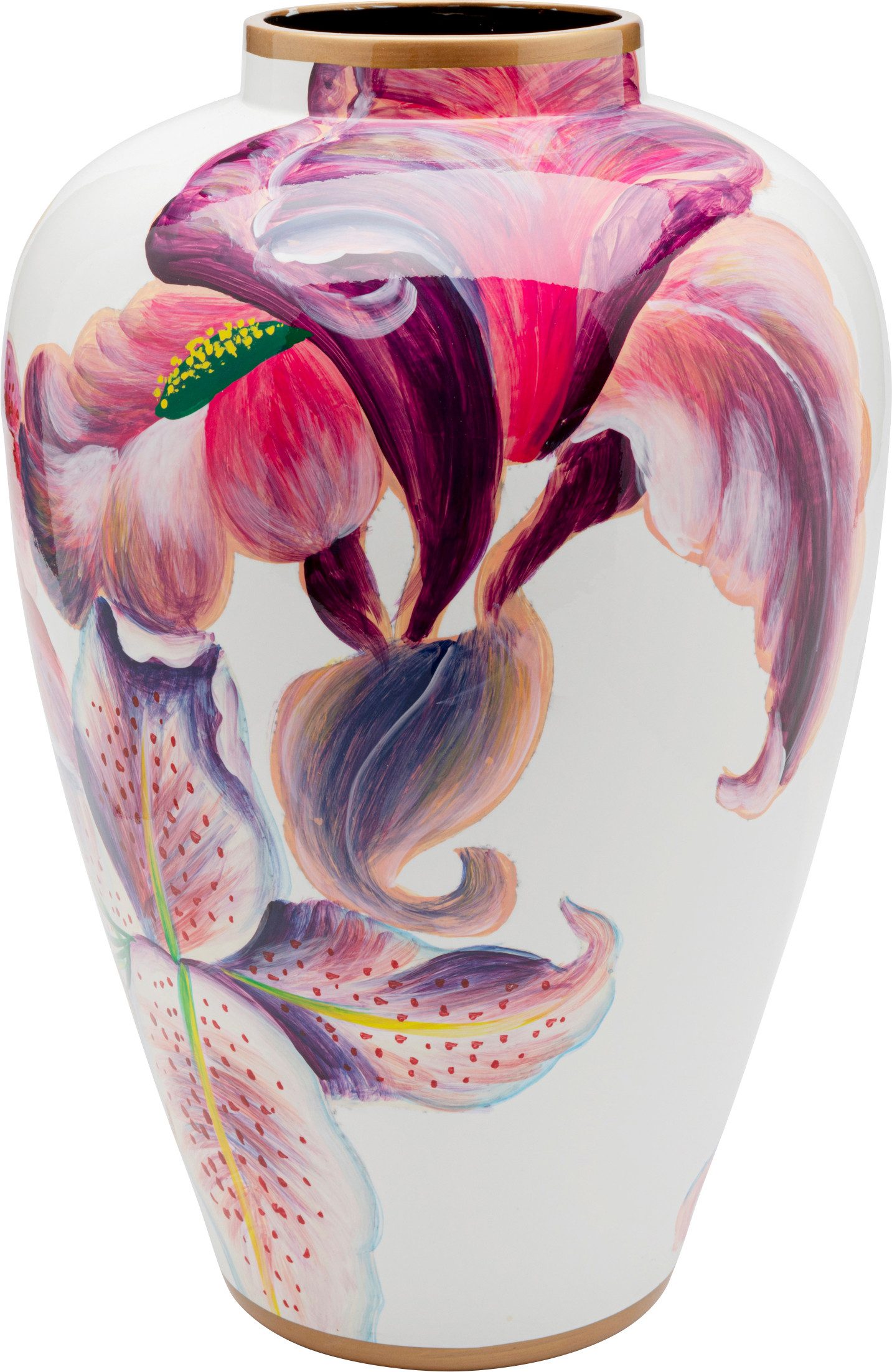 Kare Design Dekovase Lillies Pink 37cm (1)