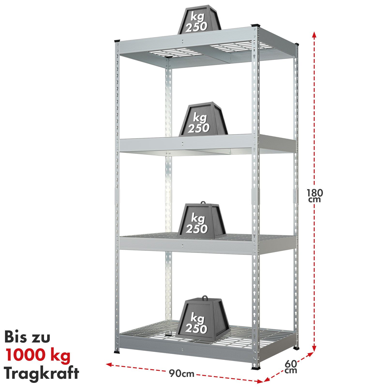 Floordirekt Schwerlastregal Yukon Rivet aus Stahl, günstig online kaufen