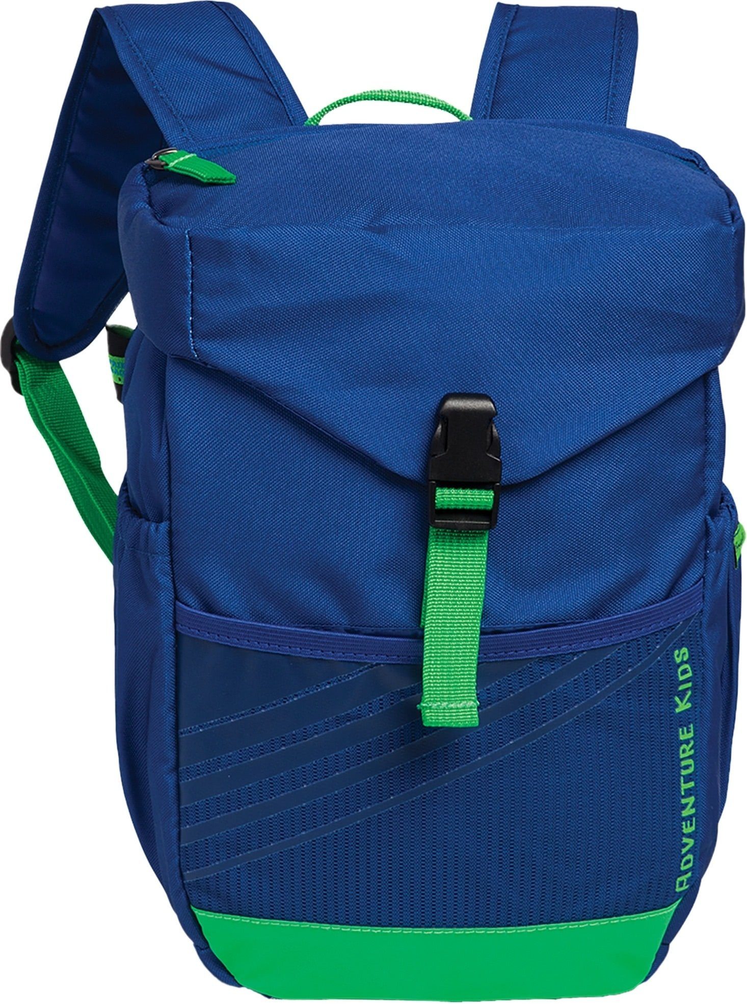fabrizio® Adventur Green Freizeitrucksack Kinderrucksack Kinderrucksack recycelt, hoch, blau, Fabrizio 27cm (Kinderrucksack), Polyester, grün Go ca.