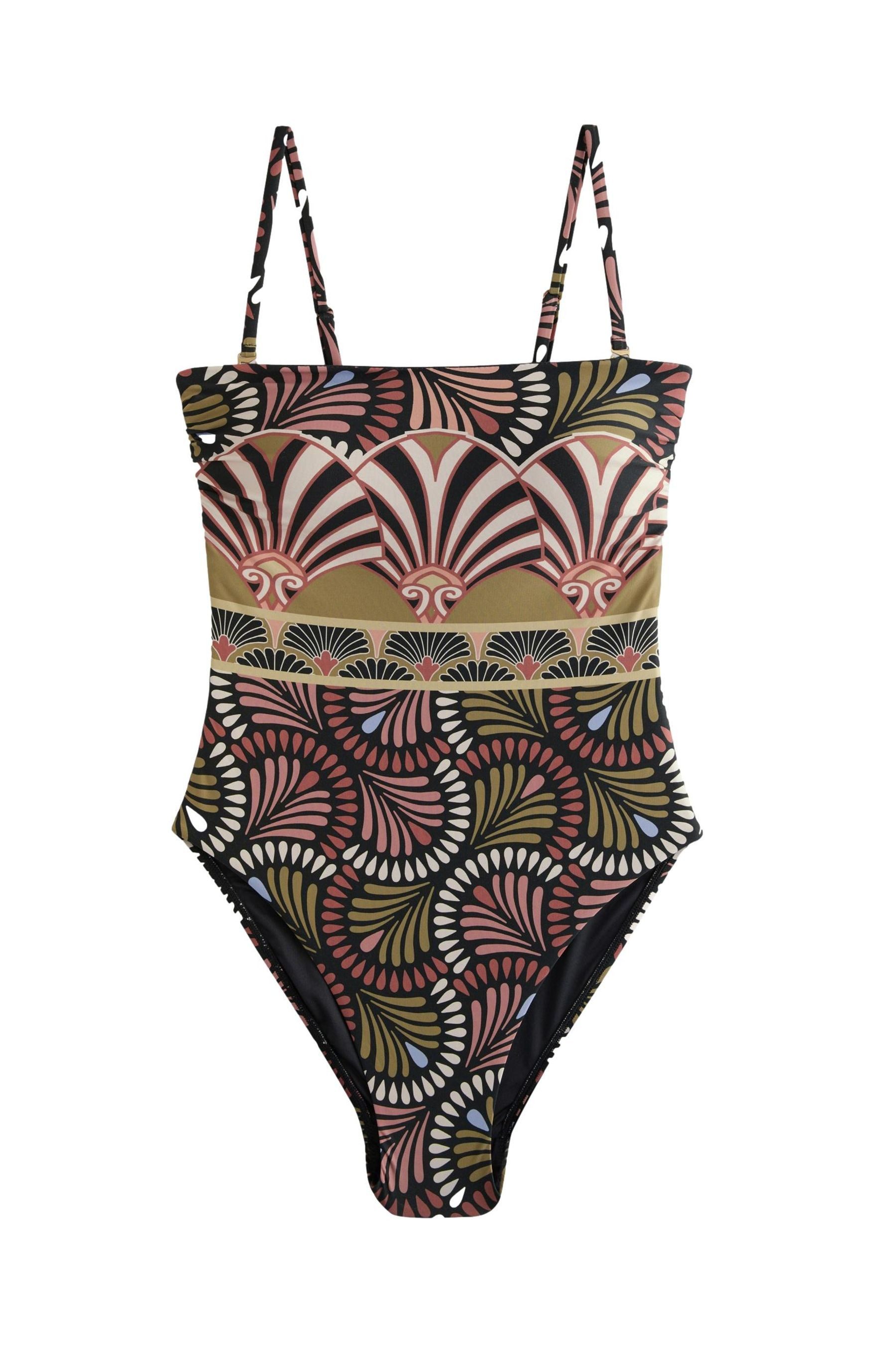 Next Badeanzug Bauchformender Bandeau-Badeanzug, Paisley-Muster (1-St) günstig online kaufen