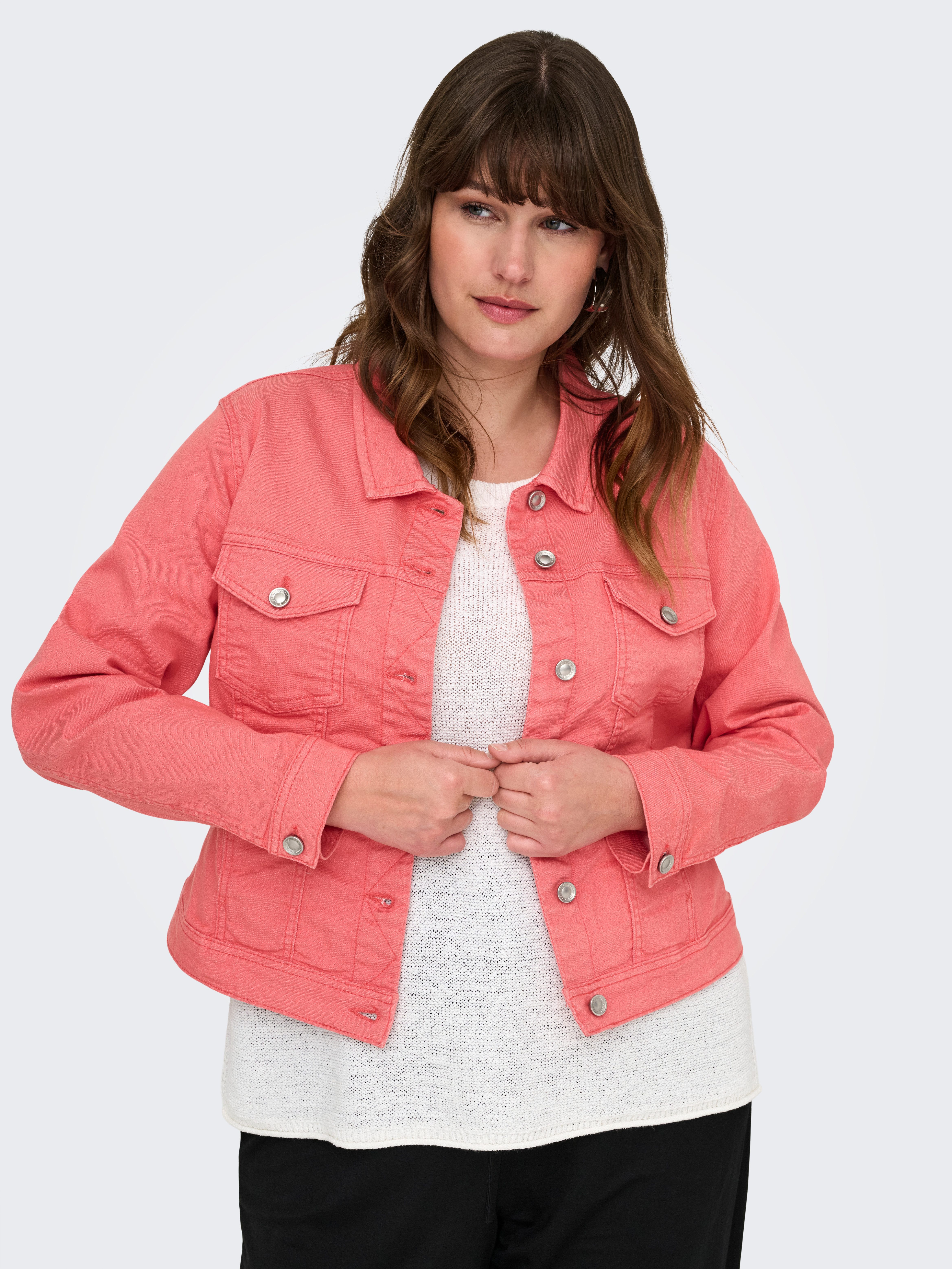 ONLY CARMAKOMA Jeansjacke CARWESPA COLOUR DENIM JACKET DNM günstig online kaufen
