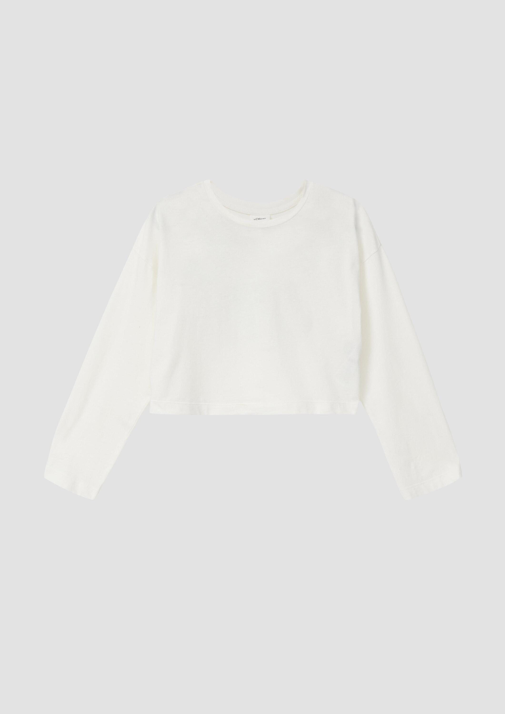 s.Oliver Langarmshirt T-Shirt Cropped-Longsleeve mit Rückenprint