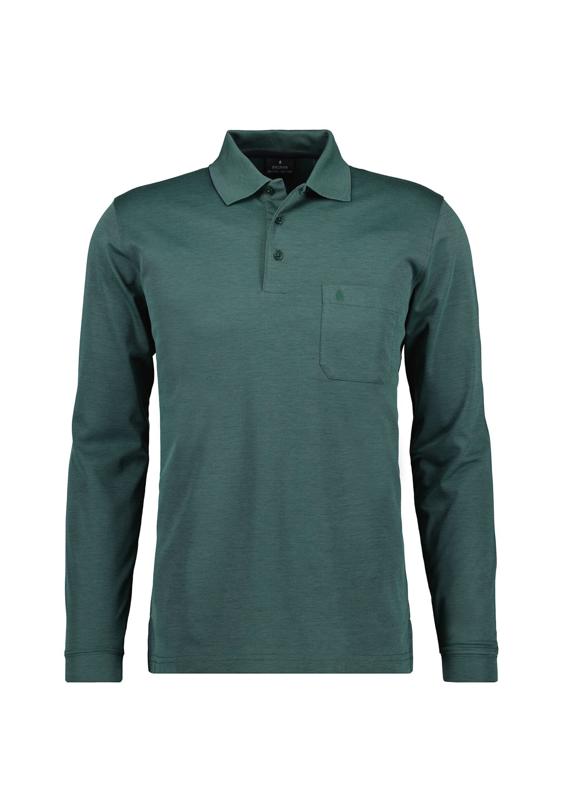 Poloshirt Poloshirt Langarmshirt mit Polokragen