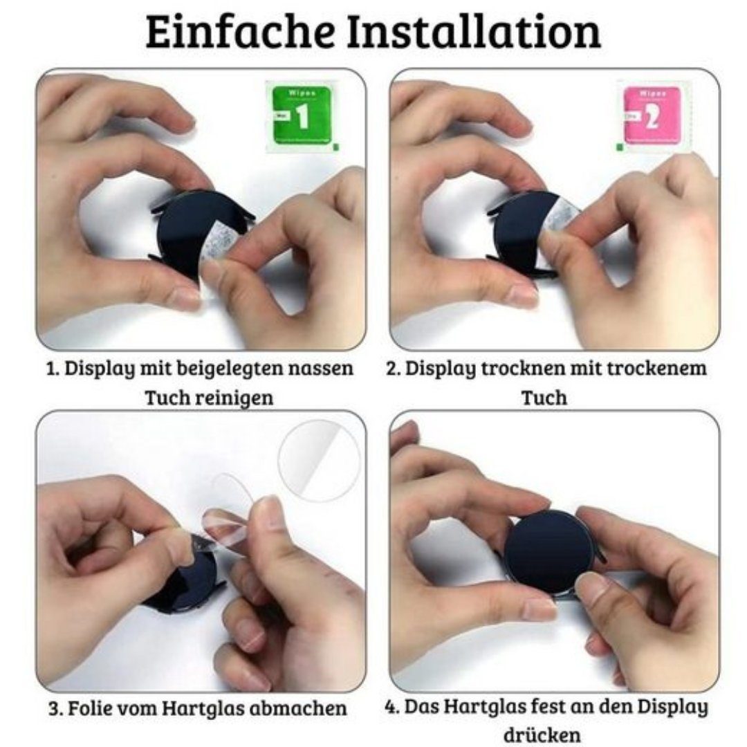 SmartUP Displayschutzglas 5X Schutzglas für Samsung Galaxy Watch 5 40mm Panzerfolie Full Screen für Samsung Galaxy Watch 5 40mm – Bild 5 von 5