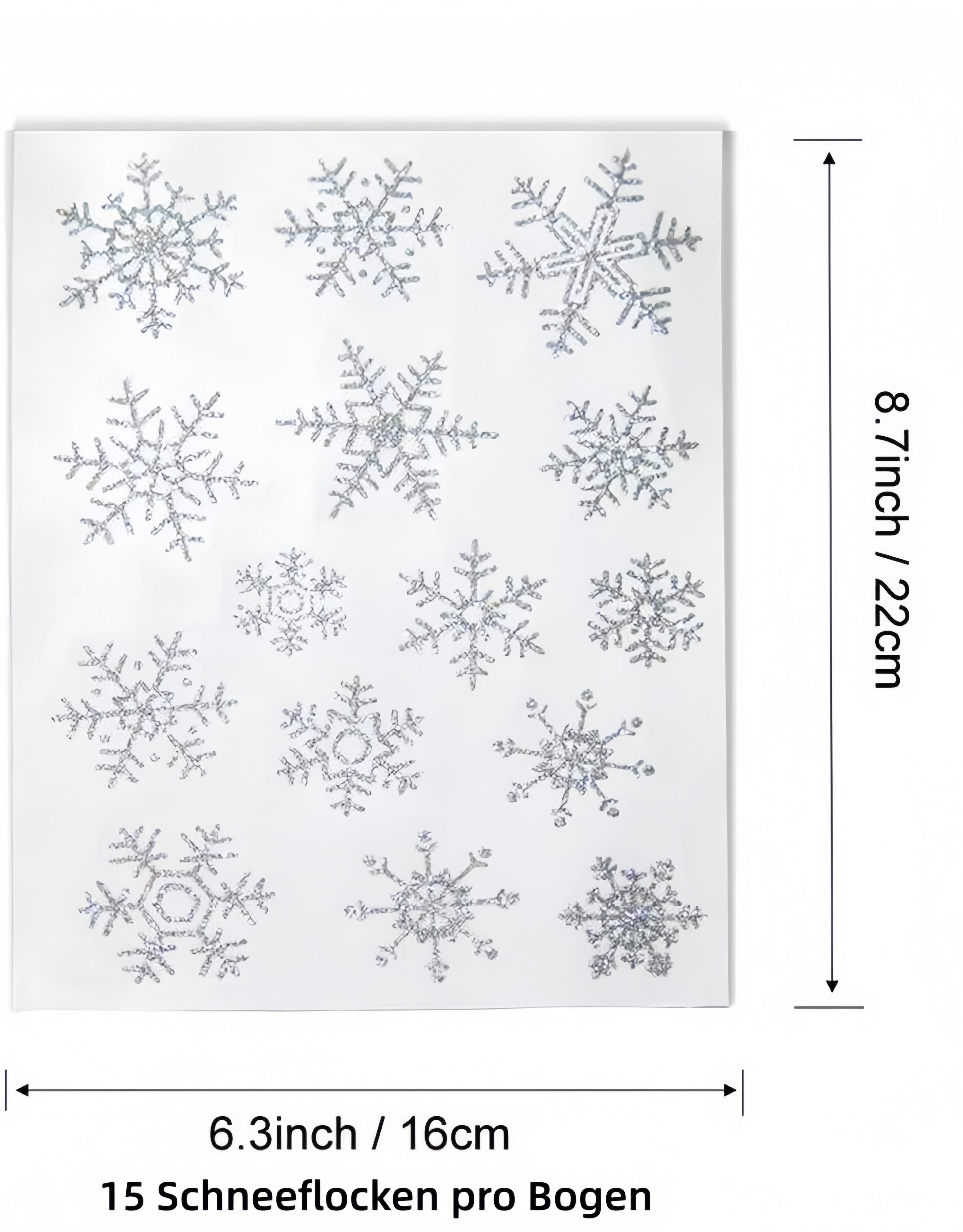 FOUORTUNATE-BEE Fensterdekoration 120-teiliges Set: Weihnachtliche Schneefl günstig online kaufen