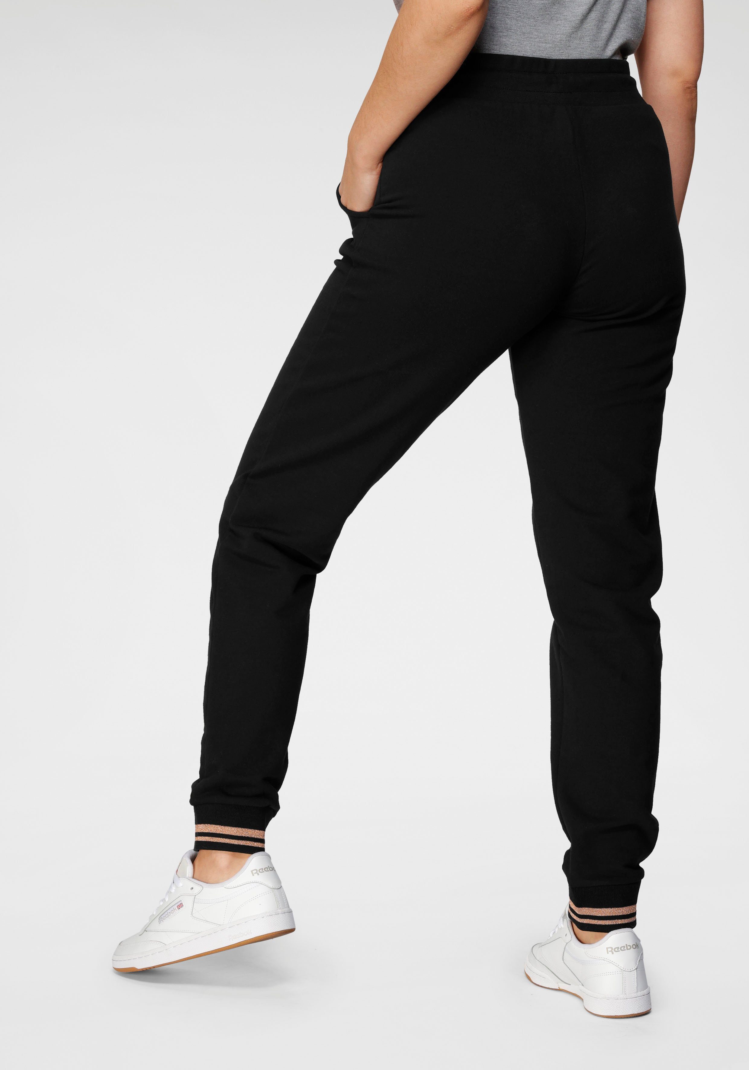 H.I.S Jogginghose mit metallisch glänzenden Details, Große Größe günstig online kaufen