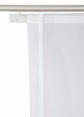 Schiebegardine Xanten, my home, Klettband (2 St), transparent, Voile, 2-er Set, mit Befestigungszubehör, Breite 57 cm, Raumteiler, modern