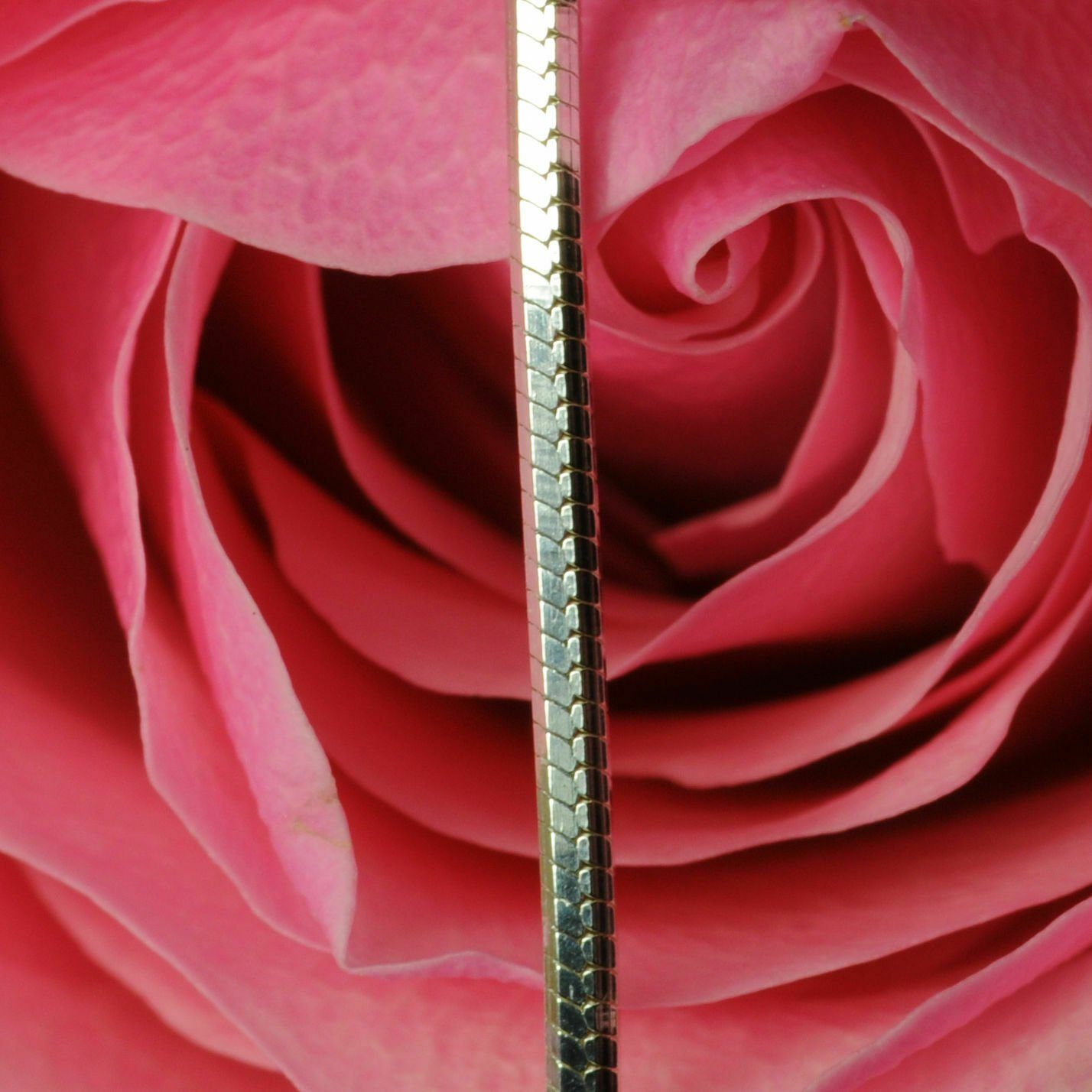 HOPLO Silberkette Silberkette Schlangenkette diamantiert 1,2 mm Länge 40 cm günstig online kaufen