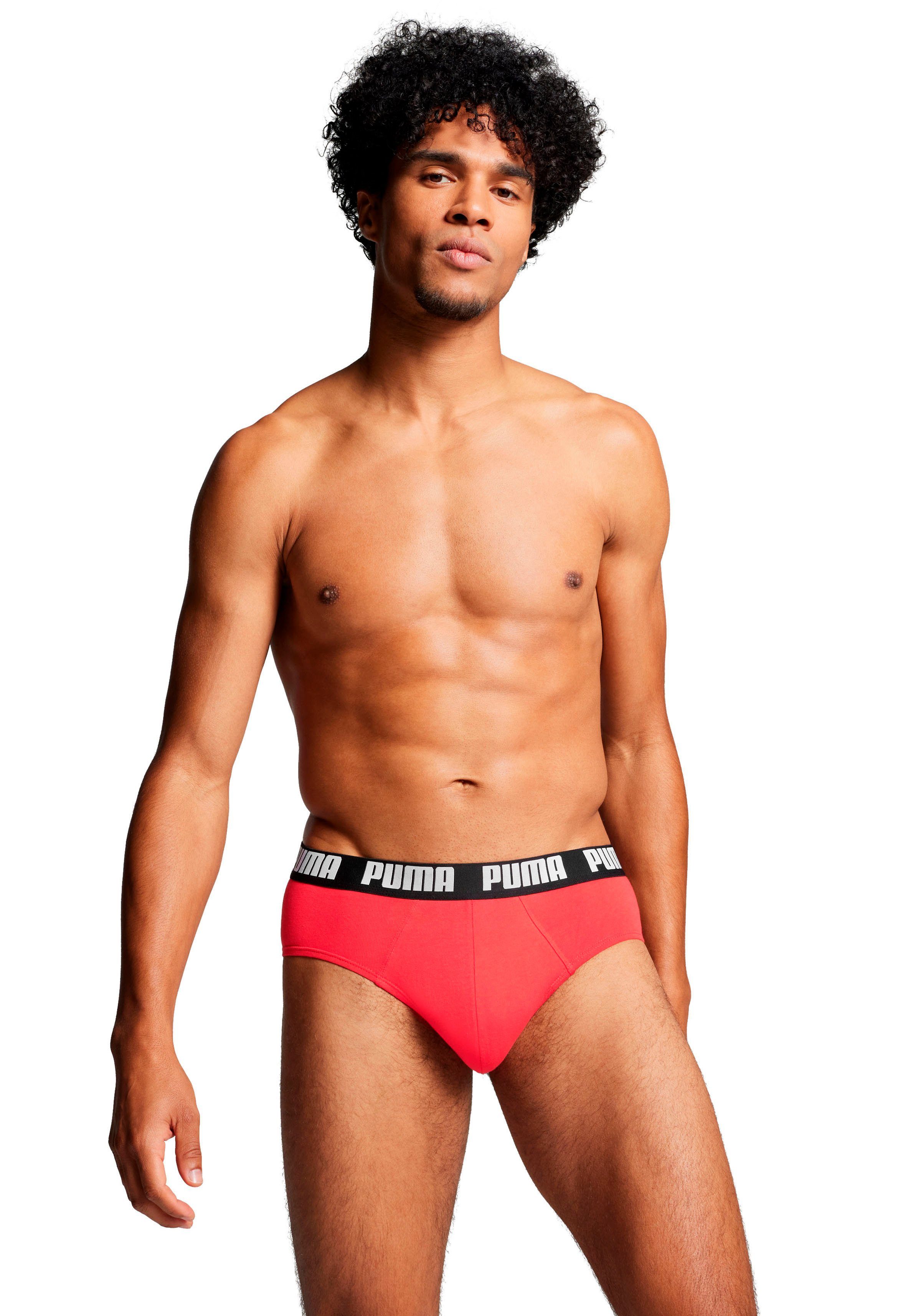 PUMA Slip (Packung, 2-St) 2P red-black BRIEF PUMA BASIC