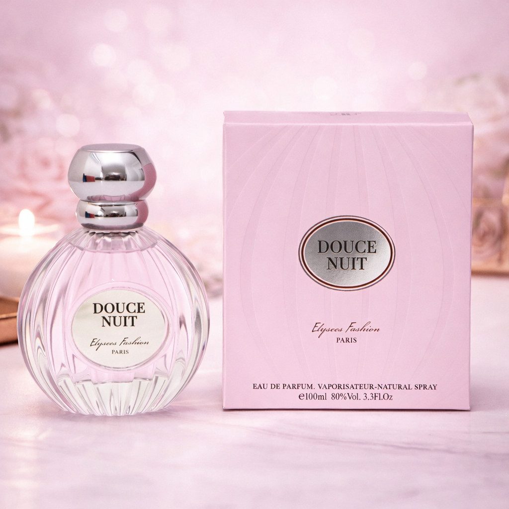 Elysees Fashion Paris Eau de Parfum Douce Nuit Damenduft, Süß, Blumig, Orientalisch aus Paris 100 ml, 1-tlg., Hergestellt in Paris, Langanhaltend, Elegant, Süß, Verführerisch