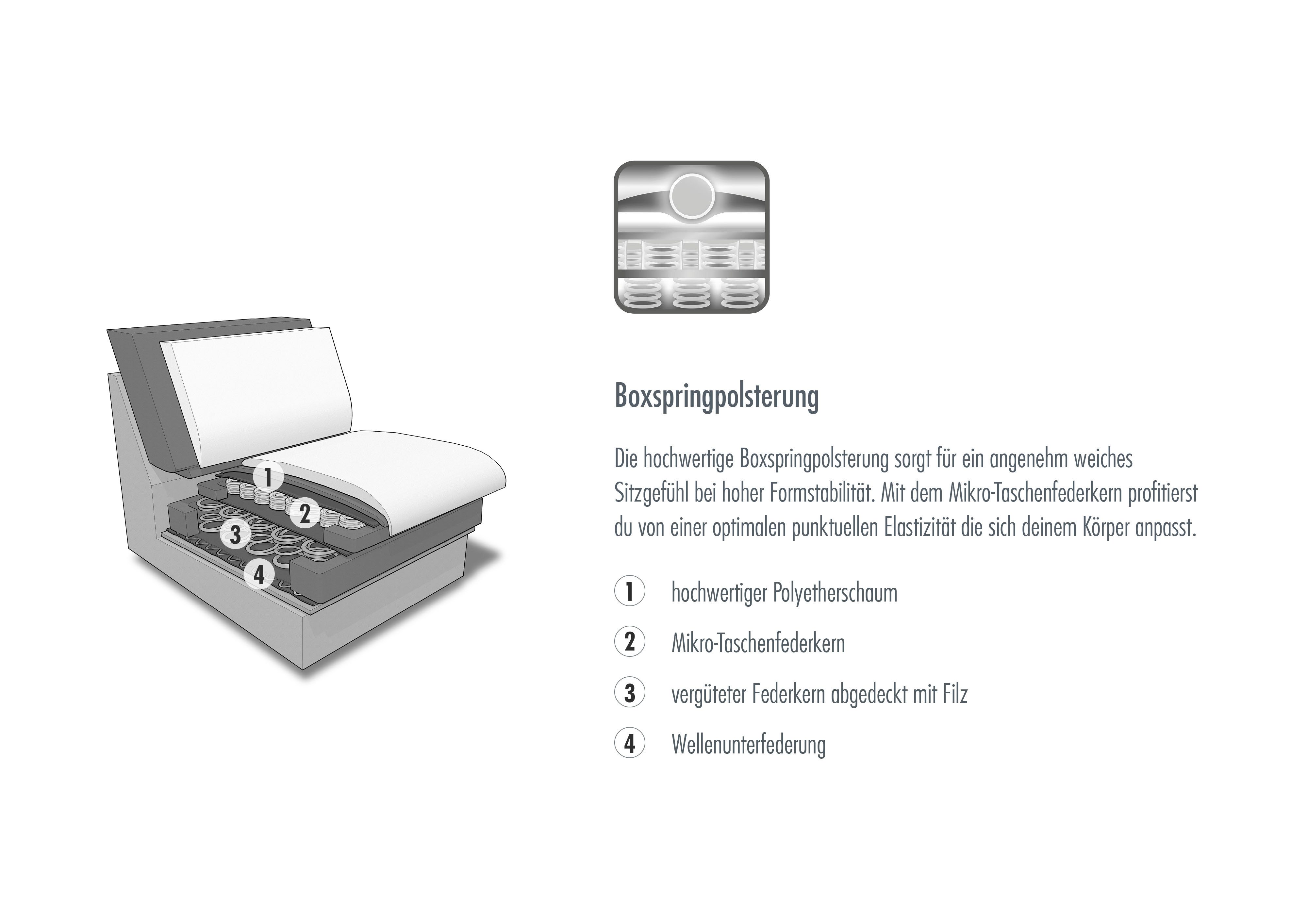 Die PlanBar Ecksofa MP-IN17041 L-Form, Sitztiefenverstellung, optional mit Kopfteilverstellung & Bettfunktion