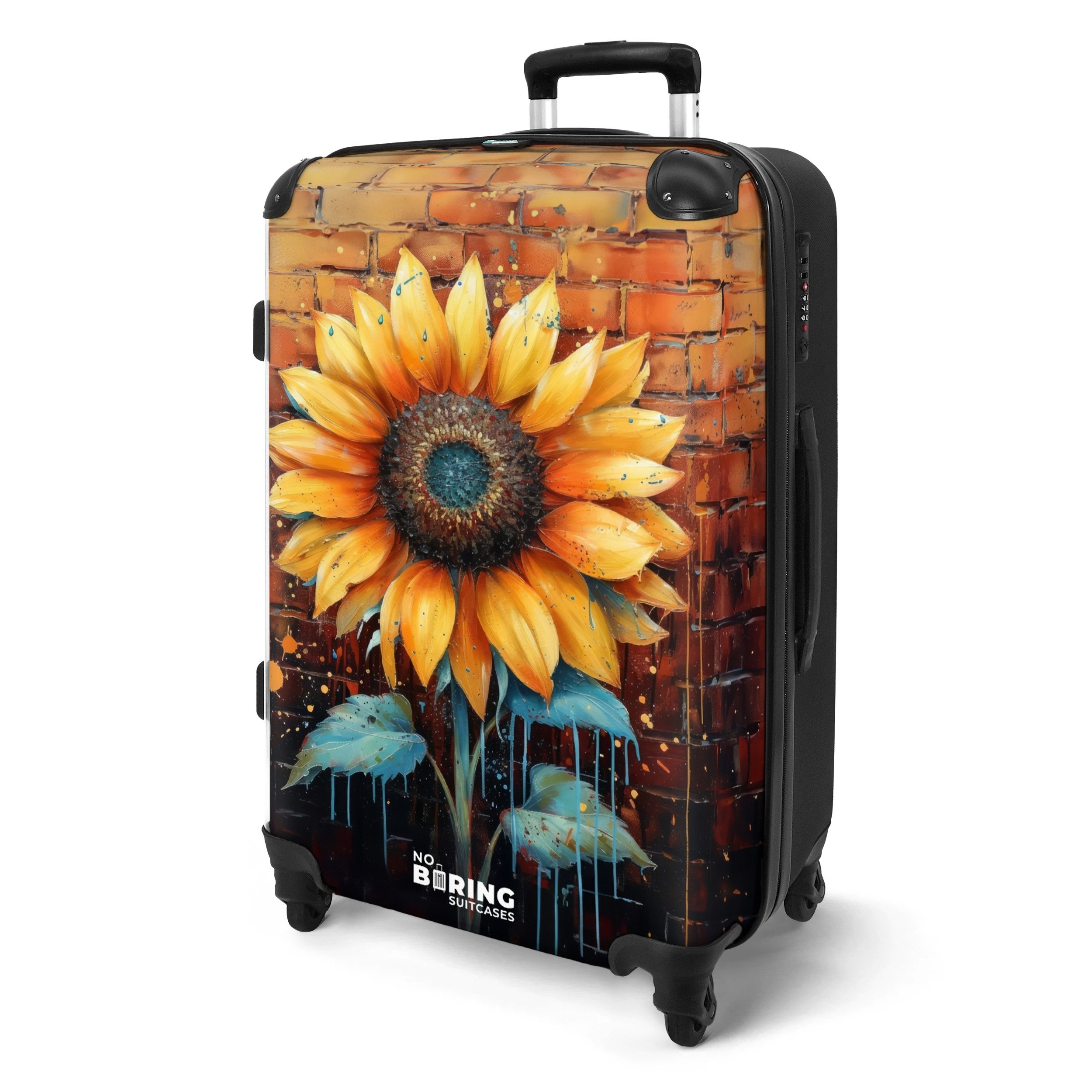NoBoringSuitcases.com© Hartschalen-Trolley Sonnenblume im Graffiti-Stil 67 günstig online kaufen