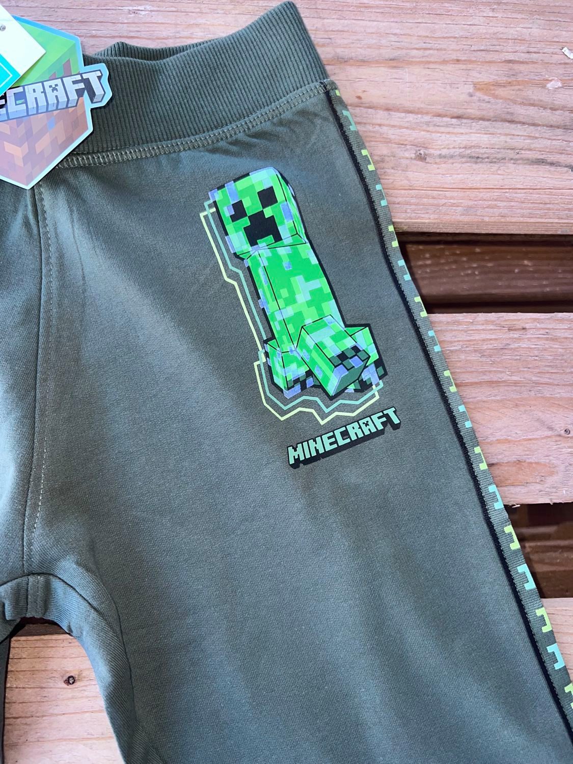 Minecraft Jogginghose MINECRAFT Kinder Jogginghose Jungen + Mädchen Hose oliv
