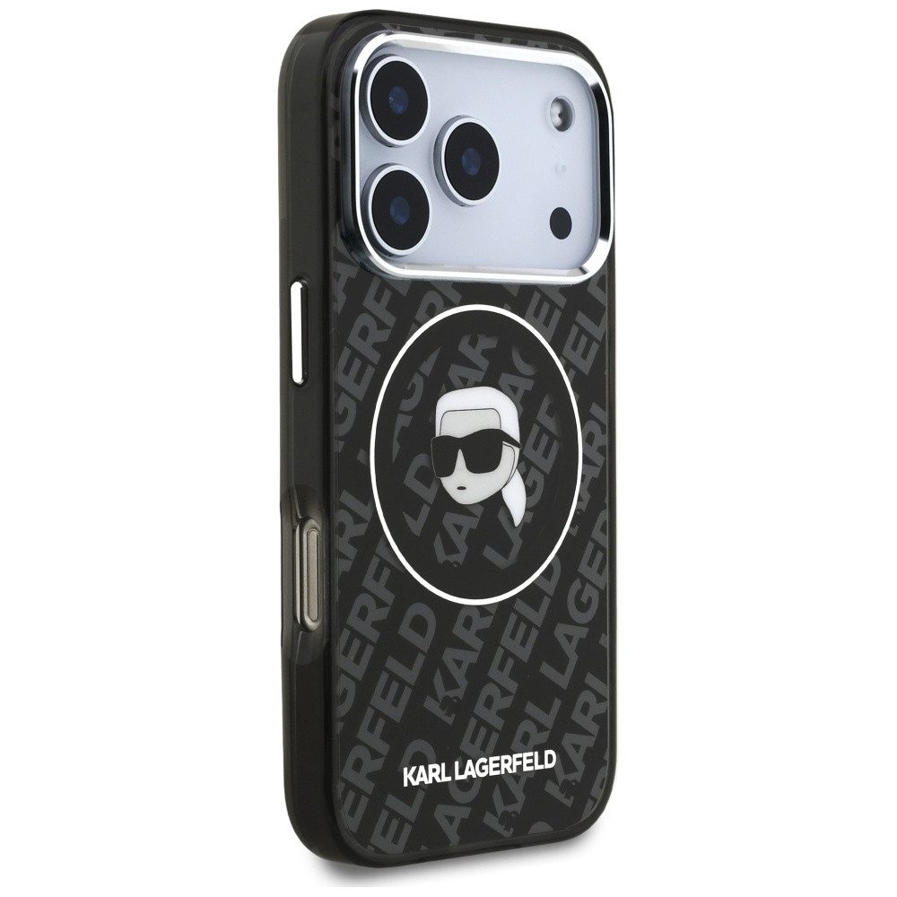 KARL LAGERFELD Handyhülle MagSafe iPhone 17 Pro Kunststoff schwarz transparent Logo 6,3 Zoll, Kantenschutz – Bild 4 von 5