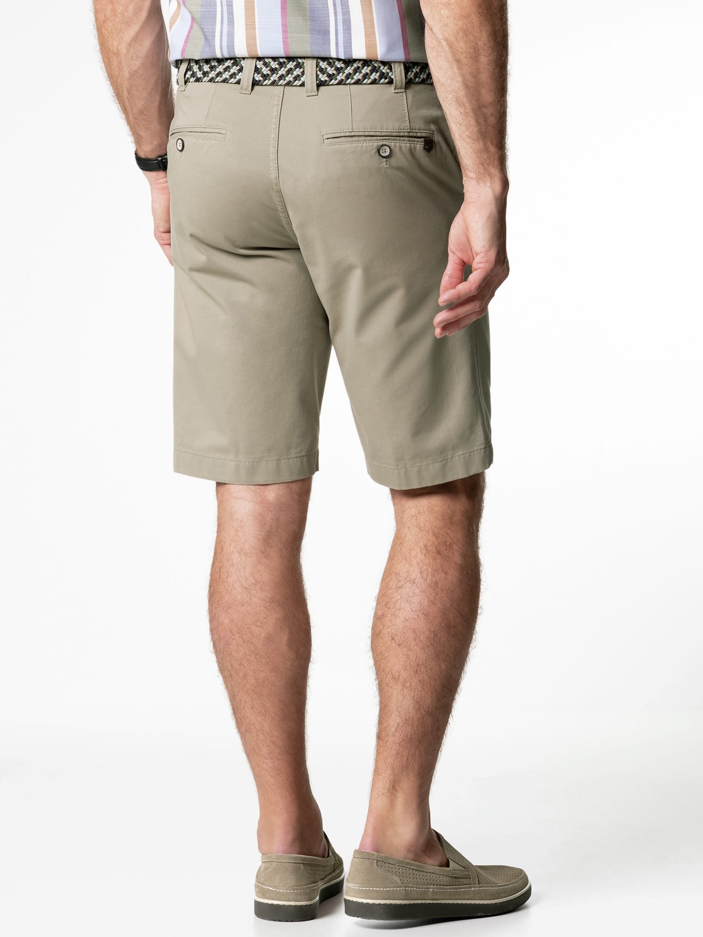 Walbusch Bermudas Extraglatt-Stretchbund-Bermudas Regular Fit