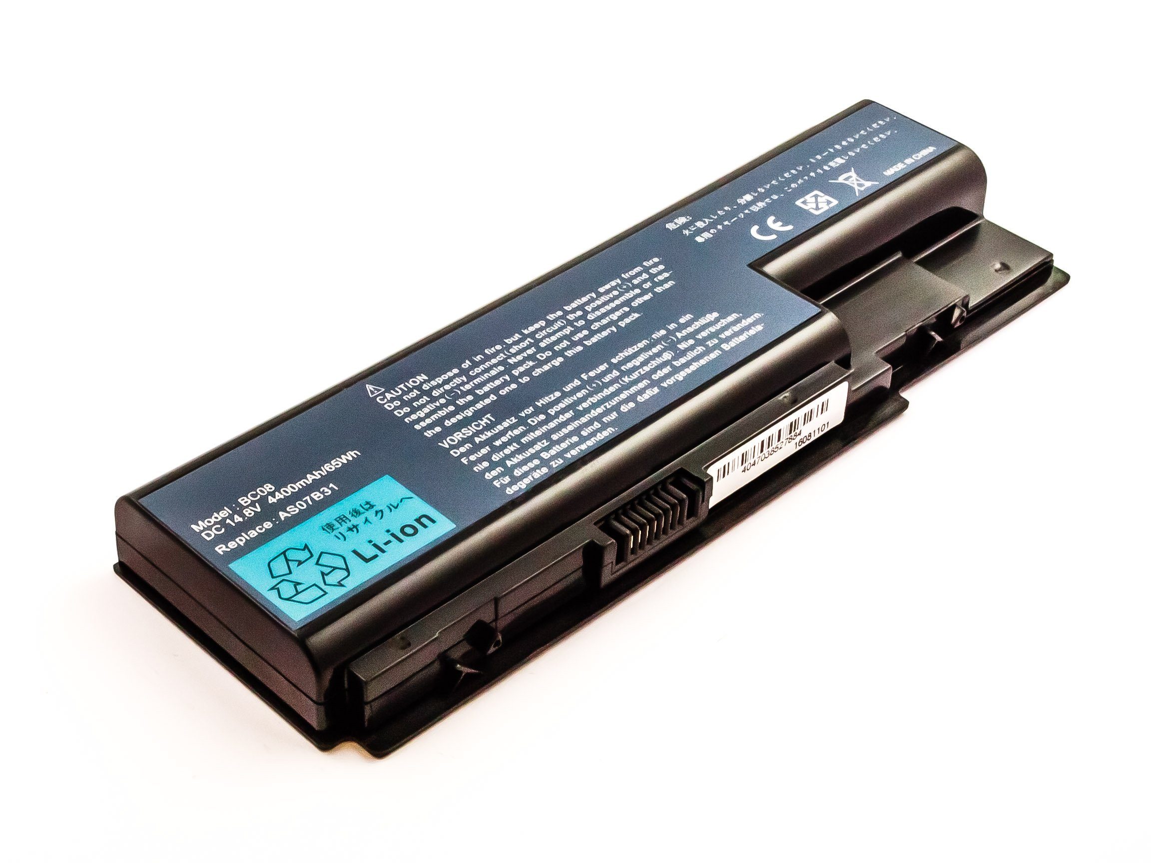 MobiloTec Akku kompatibel mit Acer Aspire 8730G-644G32MN Akku Akku 4400 mAh (1 St)