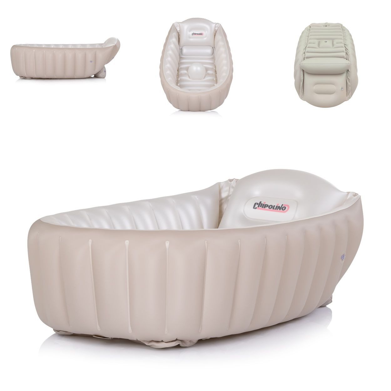 Chipolino Babybadewanne Baby Cloud, aufblasbar, integrierter Sitz, inklusive Pumpe, platzsparend