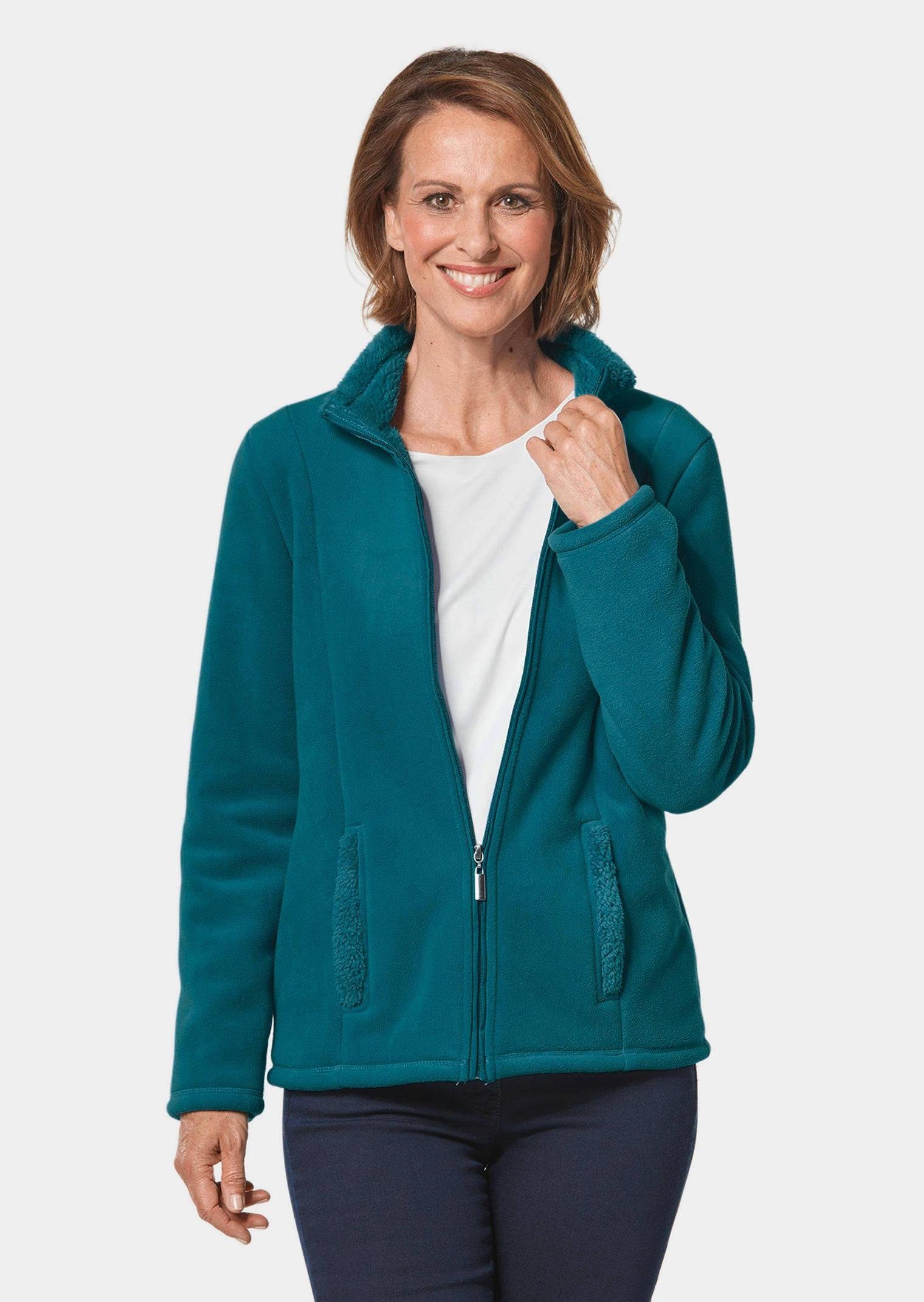 GOLDNER Fleecejacke Kurzgröße: Kuschelweiche Fleece-Jacke Innen günstig online kaufen