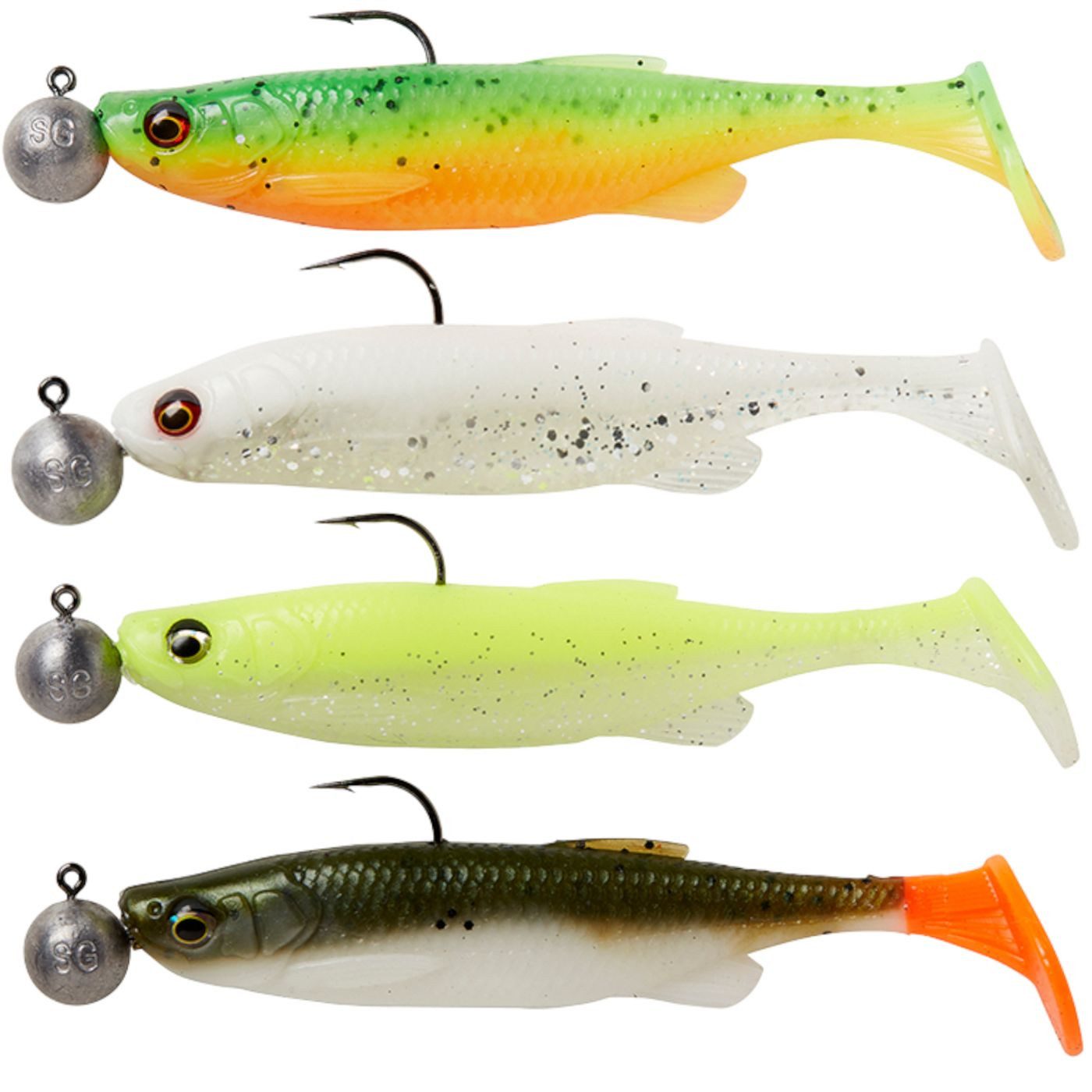 Savage Gear Kunstköder Savage Gear Fat Minnow T-Tail RTF - 4 montierte Gummifische