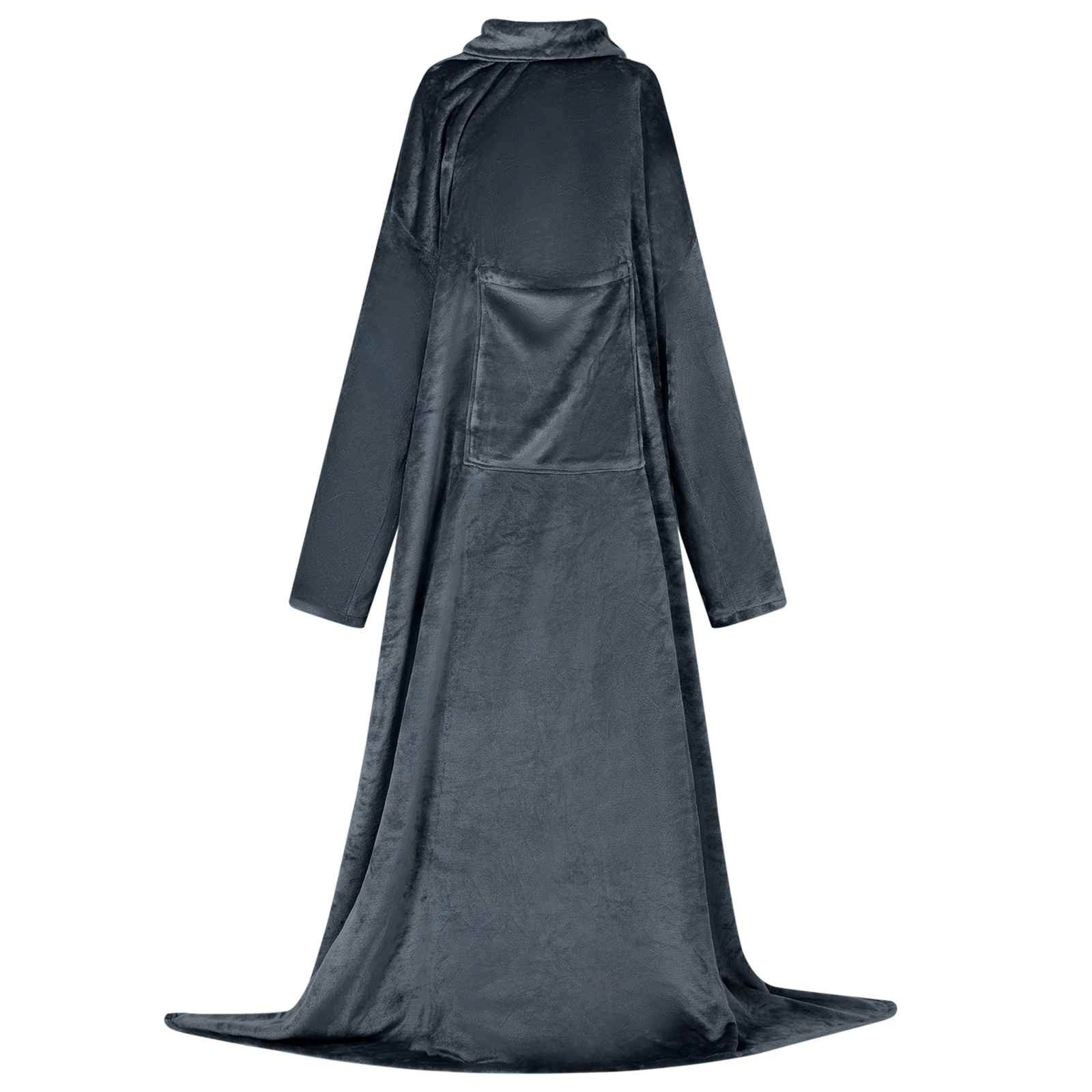 Unisex-Bademantel Decken-Hoodie Marineblau F Flanell