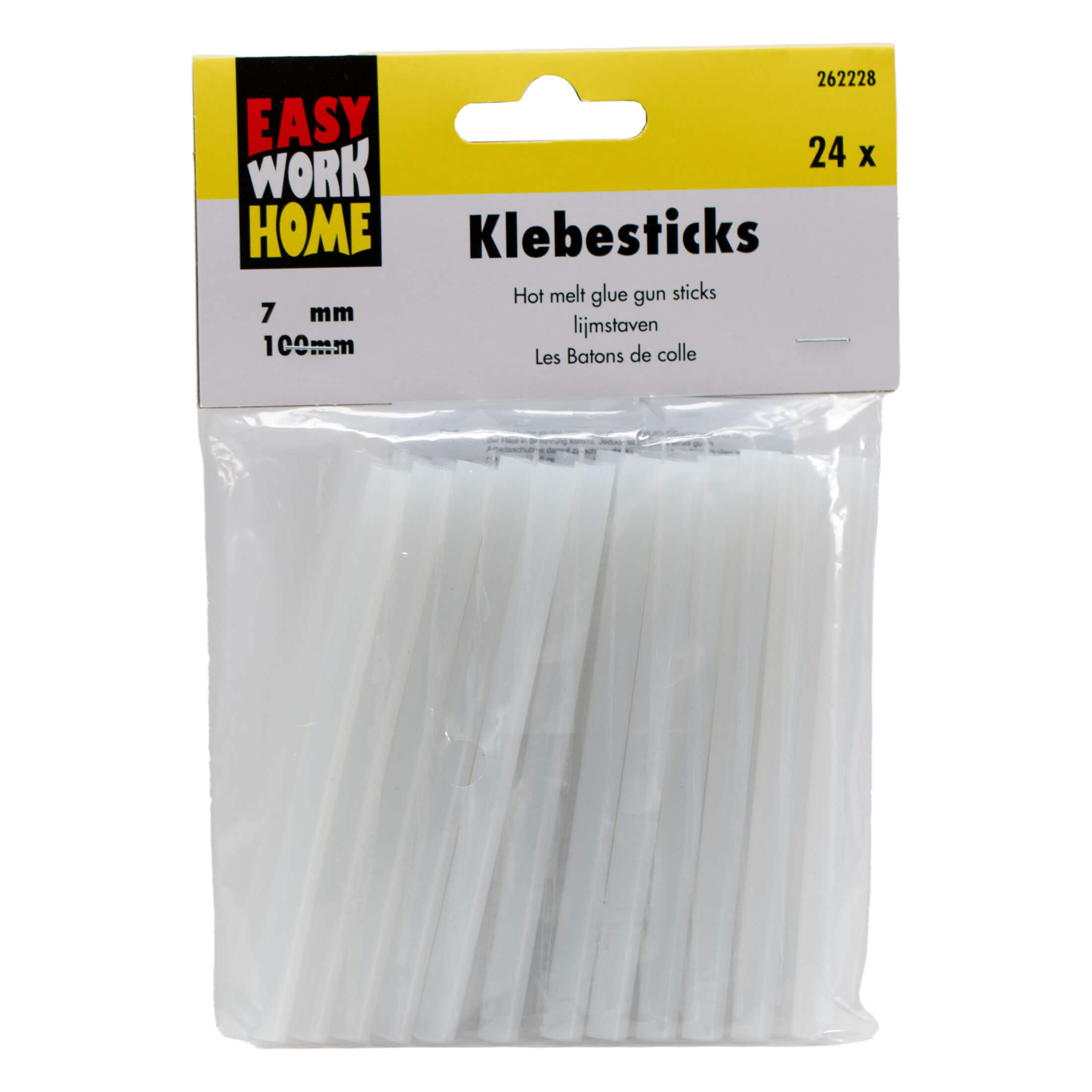 Klebesticks 24 Heißklebesticks 7mm x 100mm Heißklebestifte für, (24-tlg)