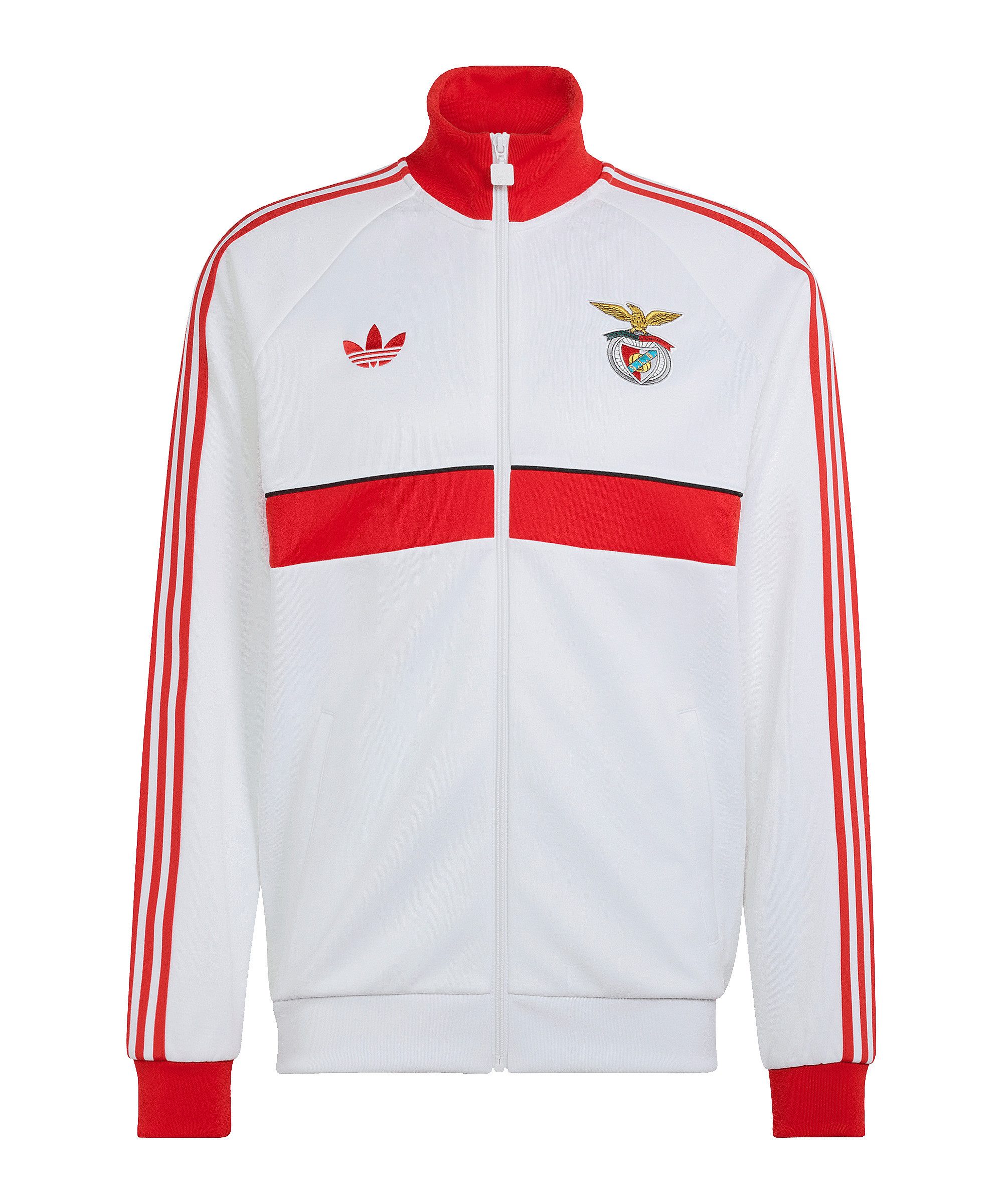 adidas Originals Sweatjacke adidas Originals Benfica Lissabon Jacke Weiß Polyester