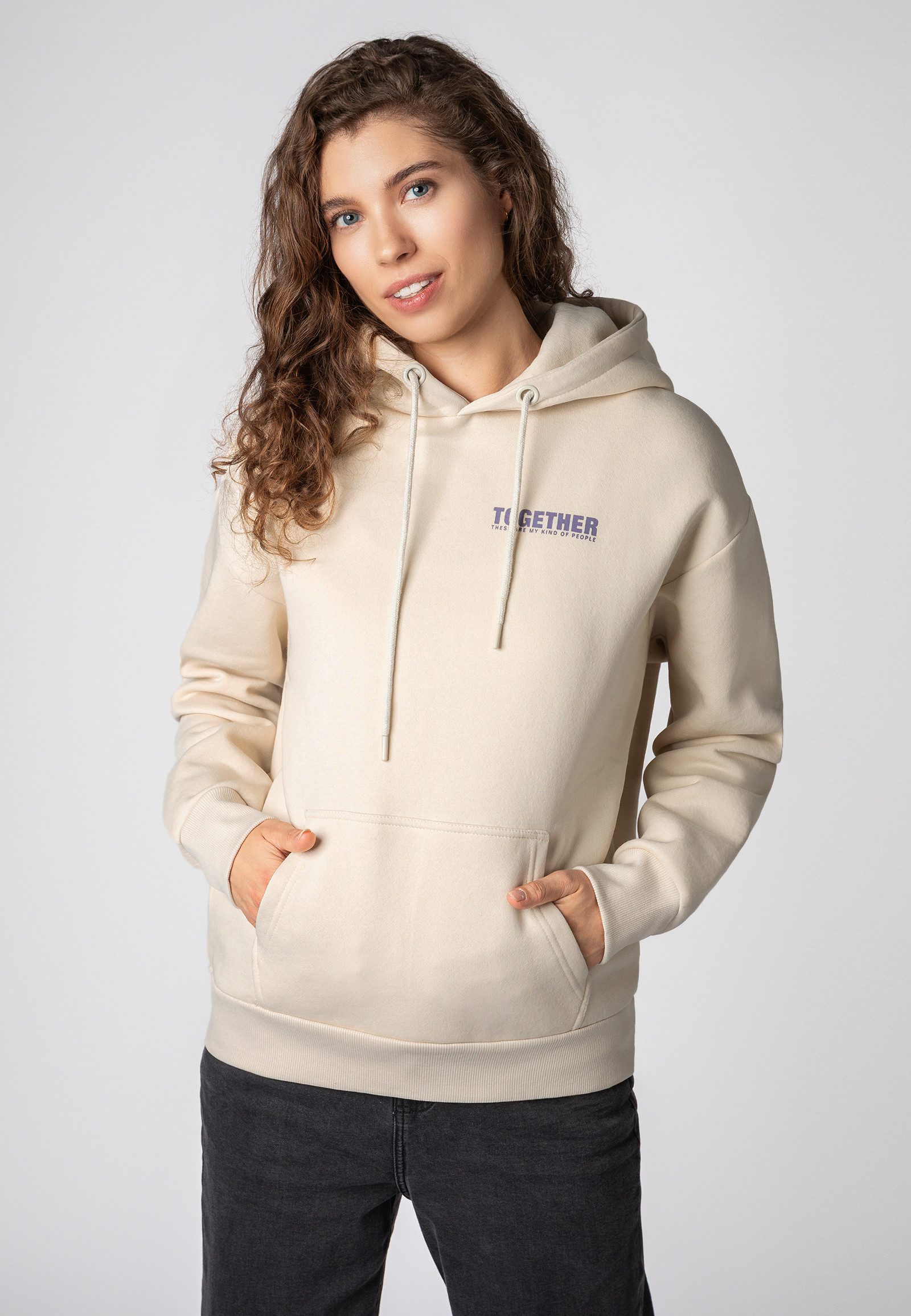 Kapuzenpullover Damen Kapuzenpullover Hoodie mit Rücken-Print