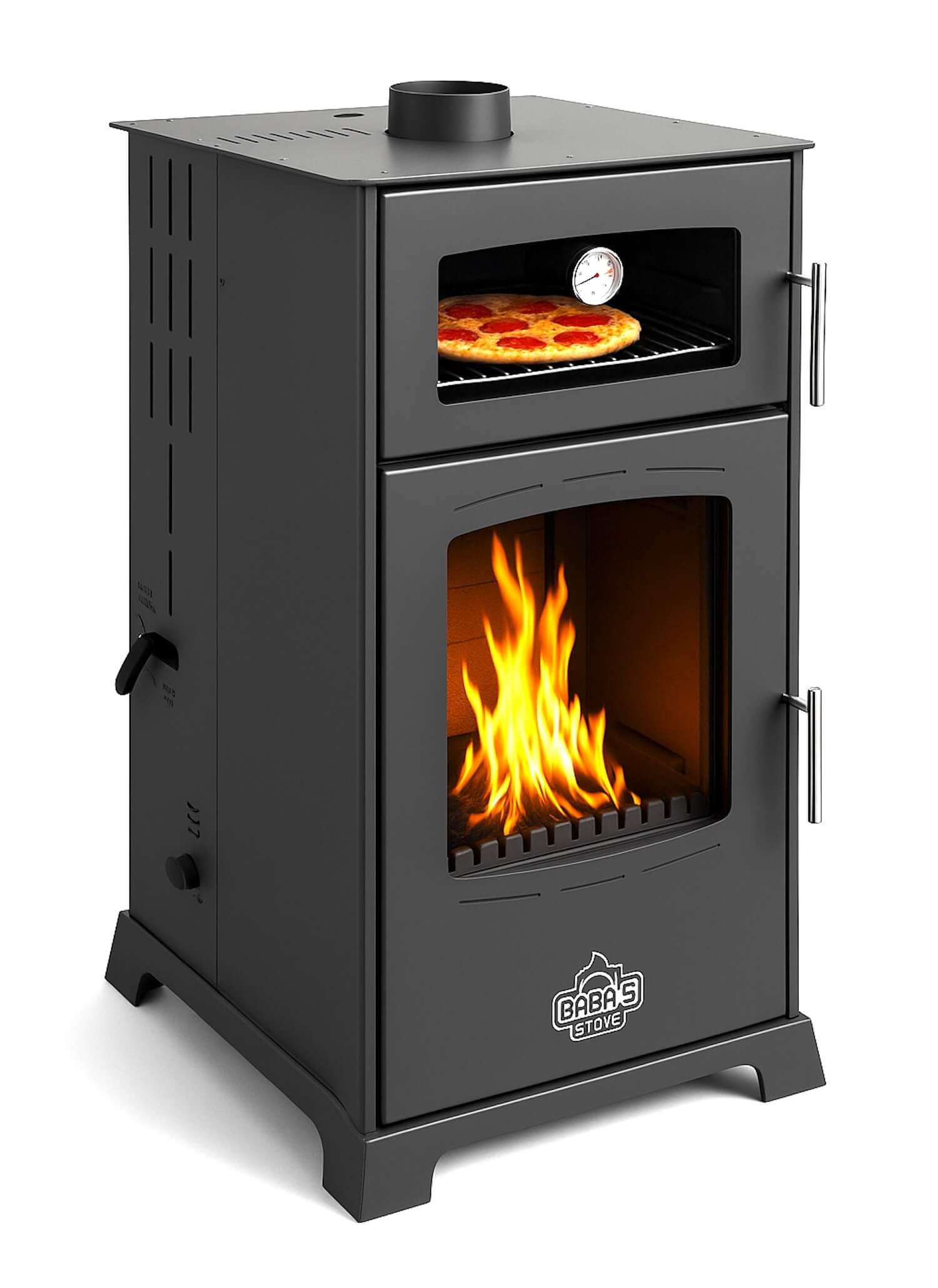 Baba's Kaminofen Gold Hybridofen Pellets und Holz Kombiofen Kaminofen mit B günstig online kaufen