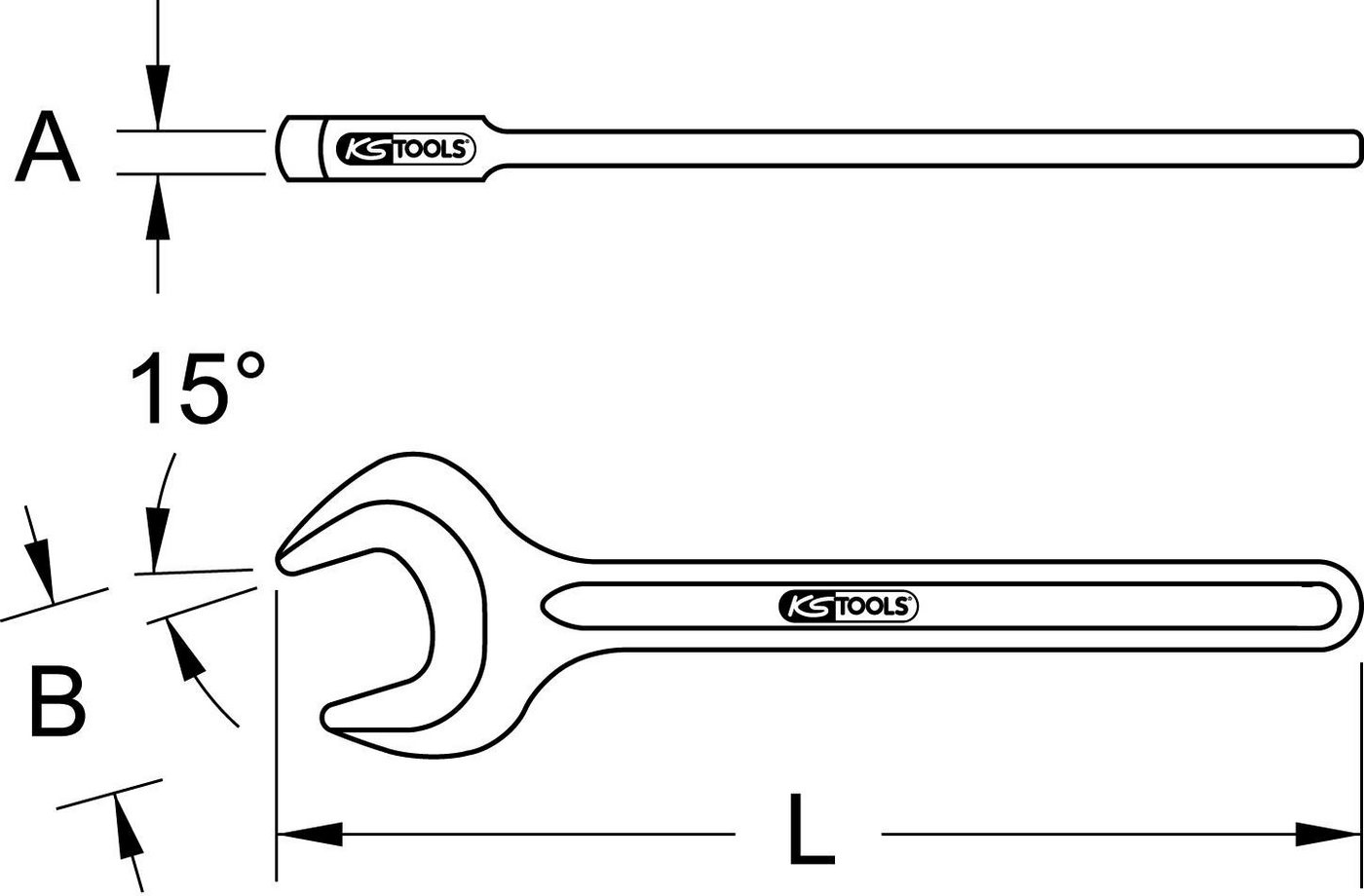 Thumbnail - KS Tools Maulschlüssel Einmaul-Kraftschlüssel, 6mm