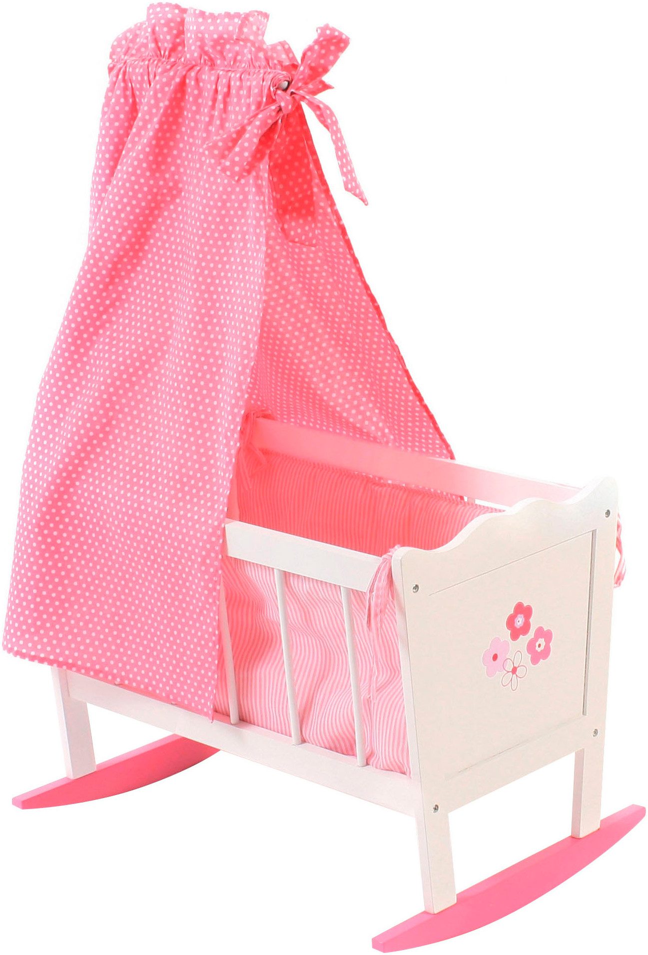 CHIC2000 Puppenwiege, mit Himmel, Stoff-Einhang, Bettdecke günstig online kaufen