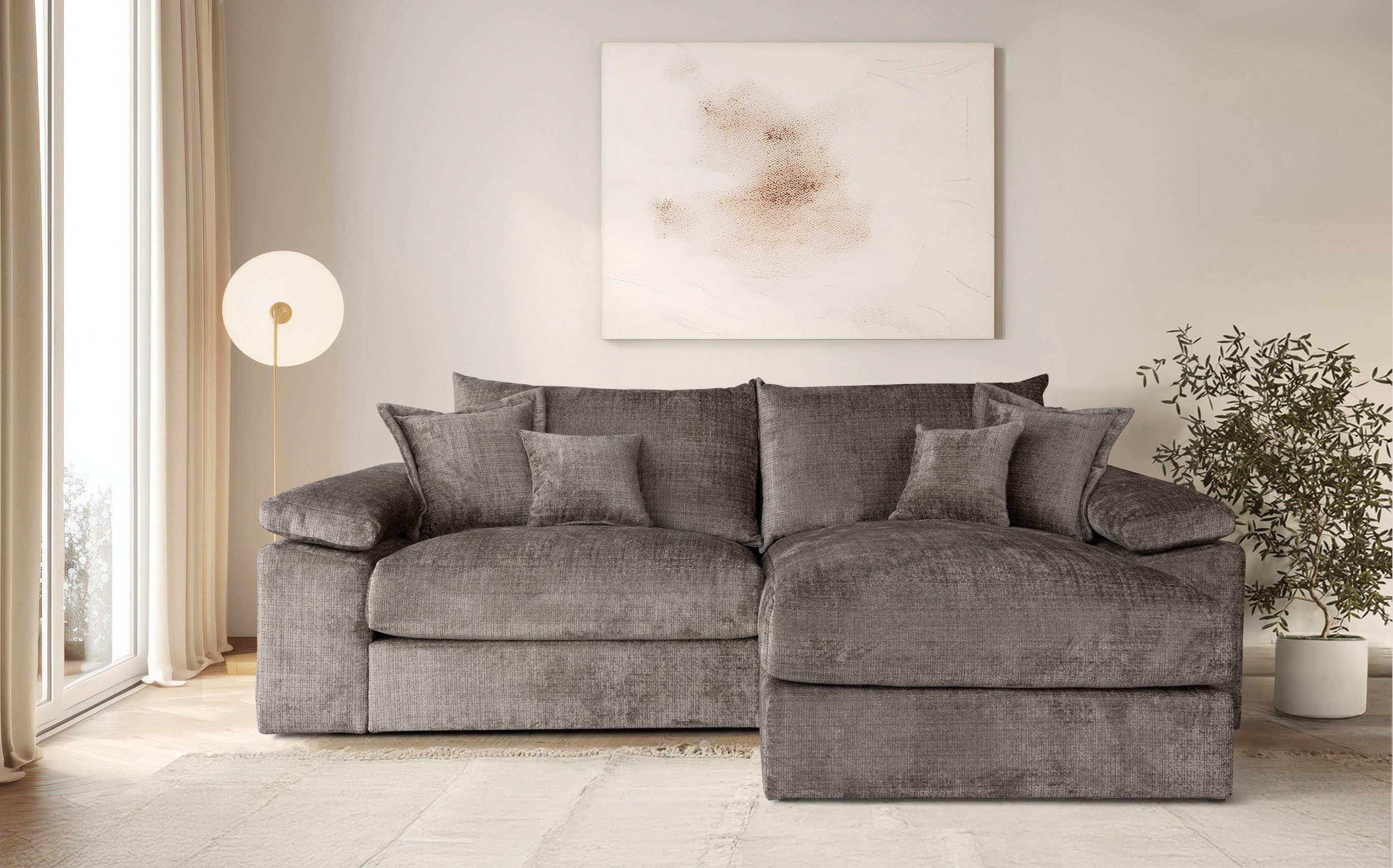 OTTO home Ecksofa Soft&Cosy XL L-Form, B: 246 cm - OTTO. Verlässliche Qualität., Mega-Sofa, Cord oder Chenille-Struktur, mit Federkern & 4 Zierkissen