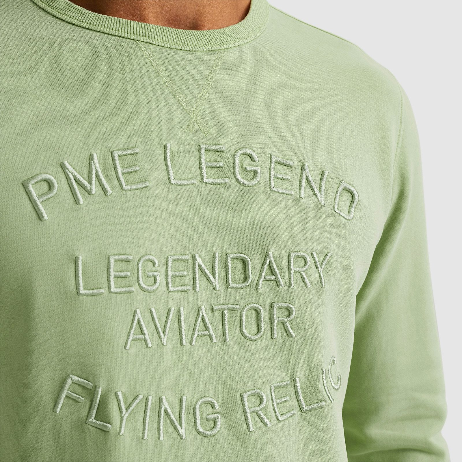 PME LEGEND Sweatshirt Crewneck gd terry mit Schriftzug – Bild 2 von 5
