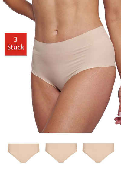 SNOCKS Hipster High Waist Panties aus Mikrofaser (3-St) ohne kratzenden Zettel, ohne Nähte, unsichtbar unter deiner Kleidung