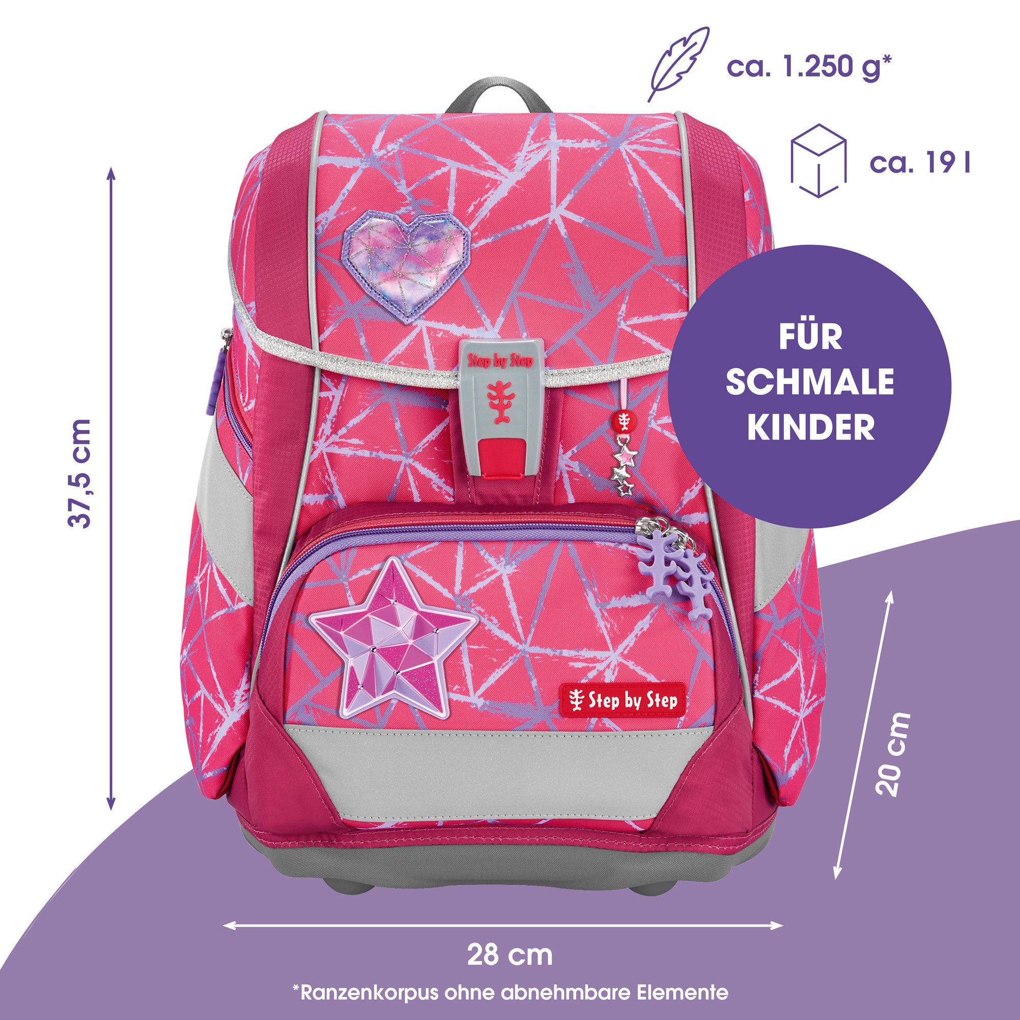 Step by Step Schulranzen 2IN1 PLUS „Star Stella“, 10-tlg.